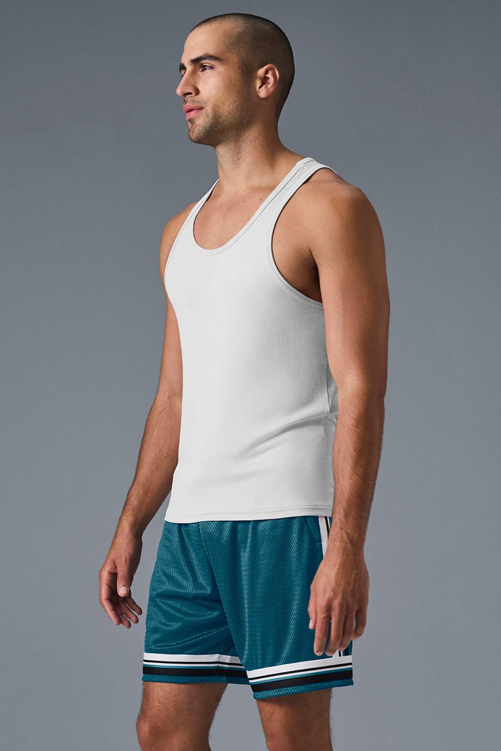 Camiseta Sin Mangas Running Alo Yoga Everyday Modal Rib Hombre Blancas | Colombia  QHBK-86417