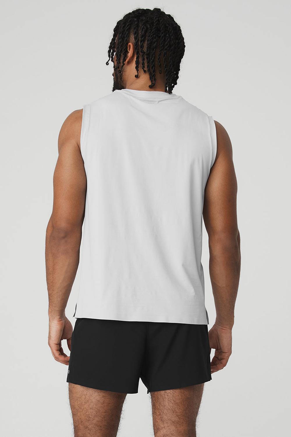 Camiseta Sin Mangas Running Alo Yoga Idol Performance Hombre Titanium | Colombia  NOYF-39572