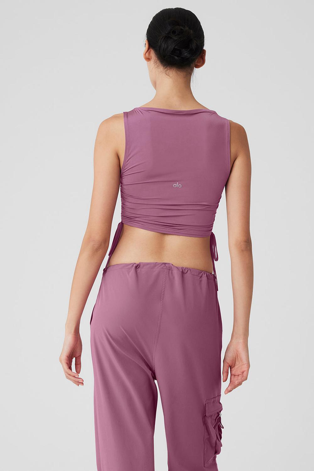 Camiseta Sin Mangas Running Alo Yoga Standout Cropped Mujer Soft Mulberry | Colombia  HOKF-40675
