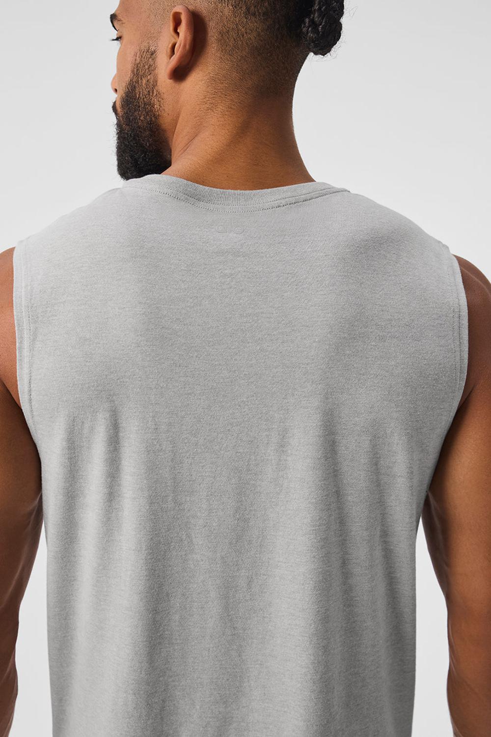 Camiseta Sin Mangas Running Alo Yoga The Triumph Muscle Hombre Gris | Colombia  UMYA-30687