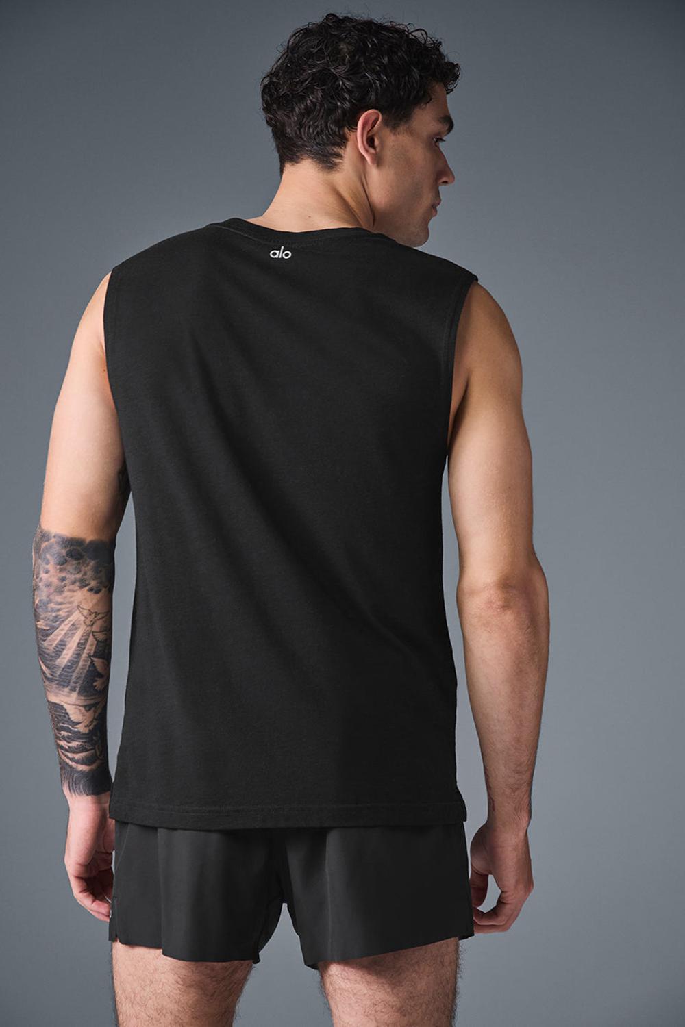 Camiseta Sin Mangas Running Alo Yoga The Triumph Muscle Hombre Negras | Colombia  MHEU-93867