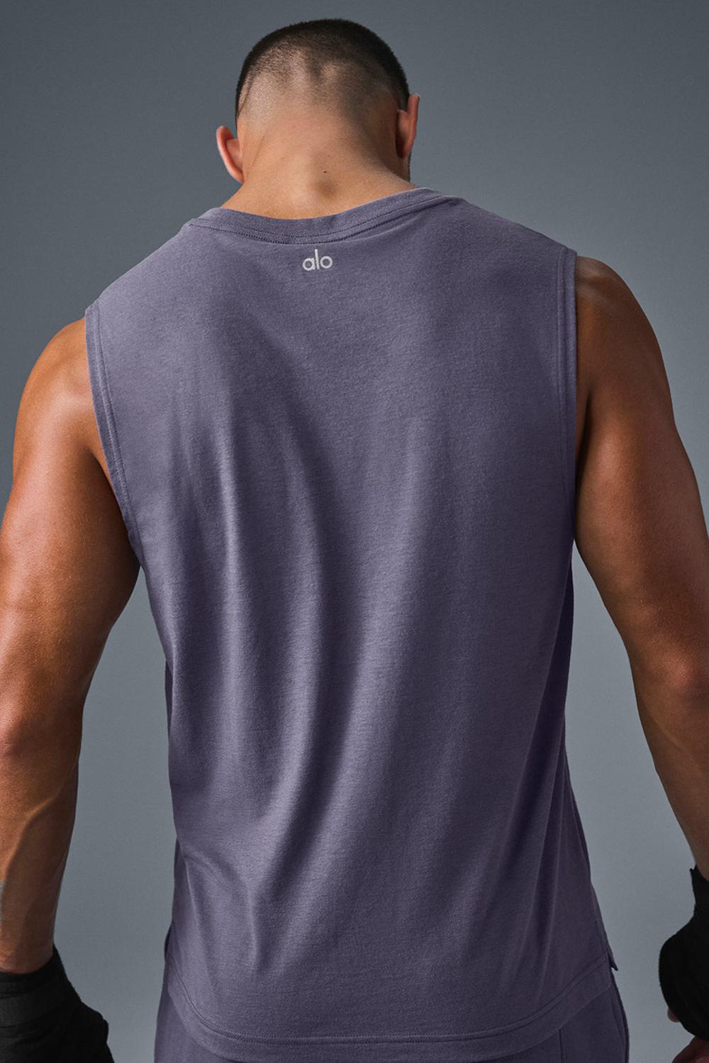 Camiseta Sin Mangas Running Alo Yoga The Triumph Muscle Hombre Italian Plum | Colombia  PZJT-32906