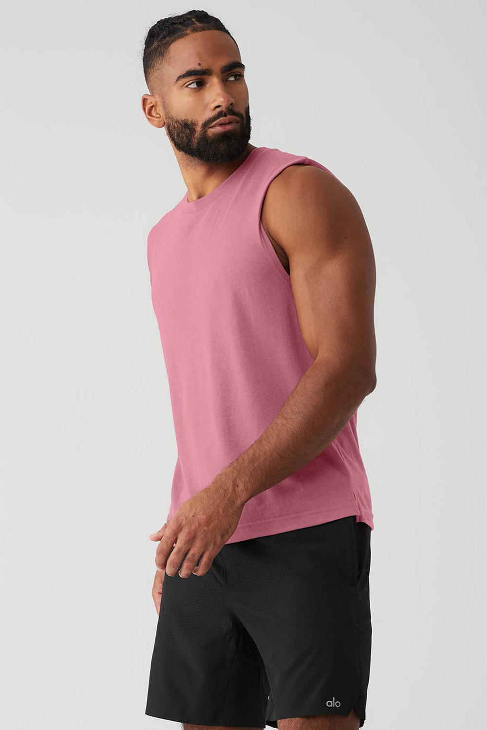 Camiseta Sin Mangas Running Alo Yoga The Triumph Muscle Hombre Mars Clay | Colombia  ZICY-04952
