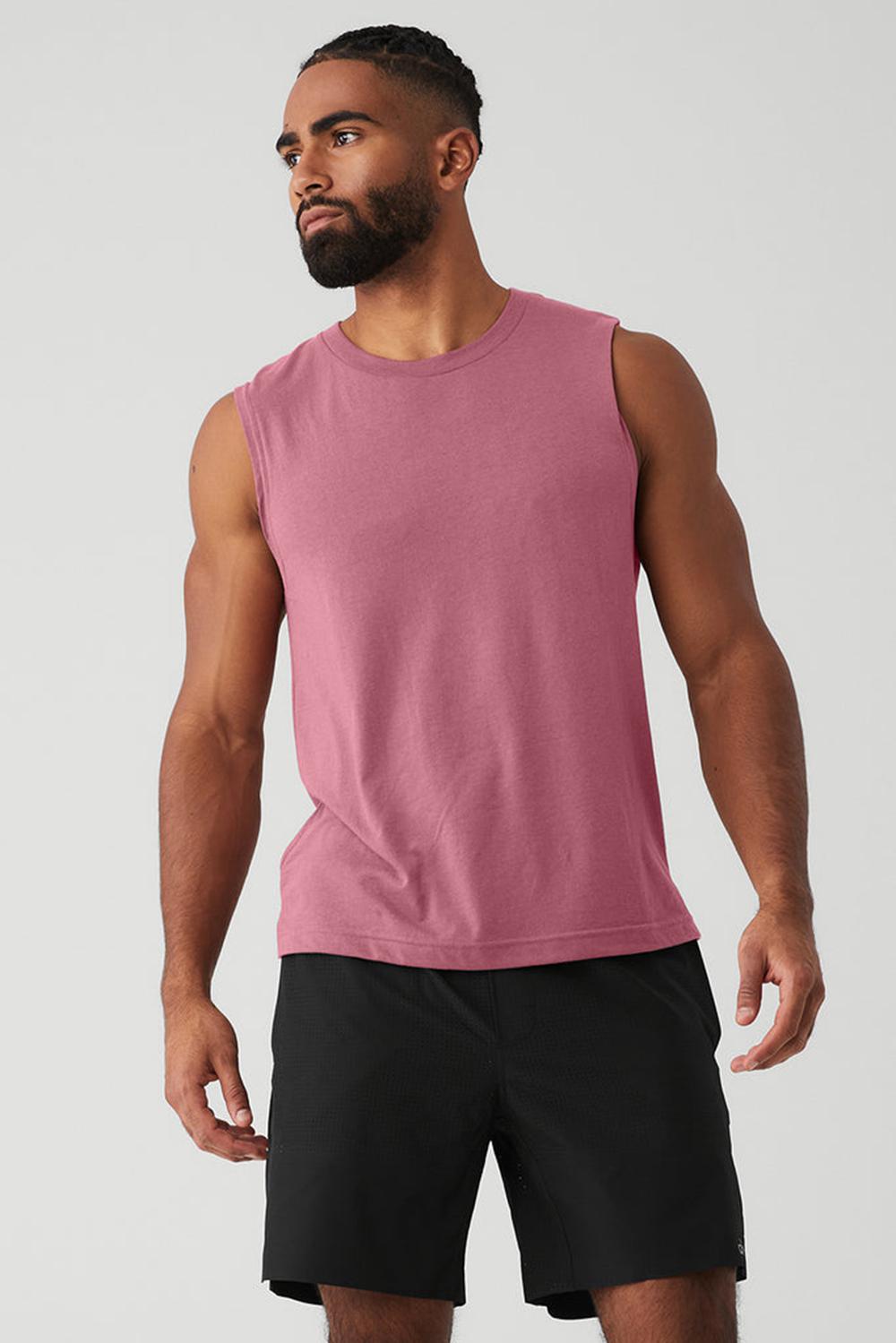 Camiseta Sin Mangas Running Alo Yoga The Triumph Muscle Hombre Mars Clay | Colombia  ZICY-04952