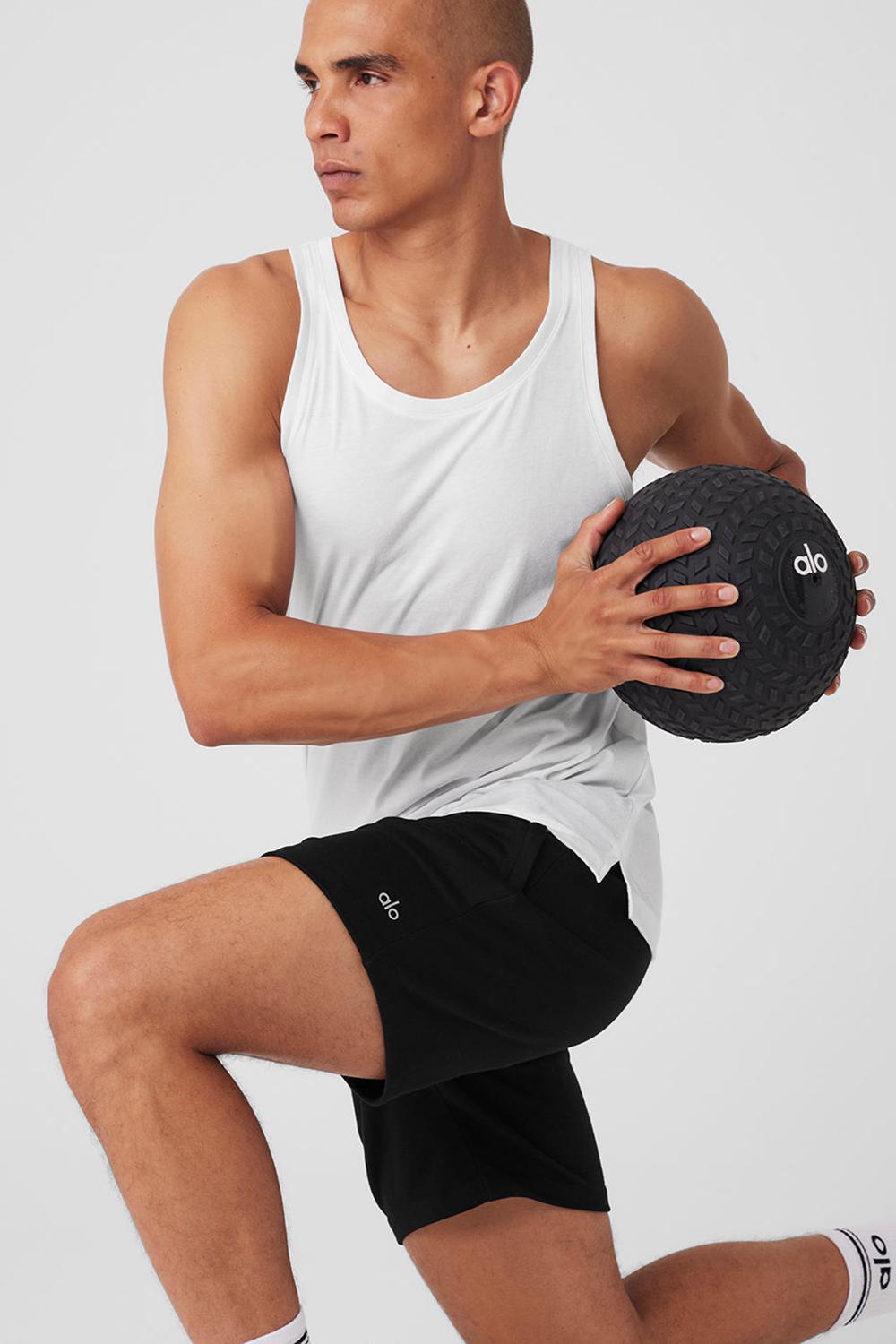 Camiseta Sin Mangas Running Alo Yoga Triumph Hombre Blancas | Colombia  DFKN-45071