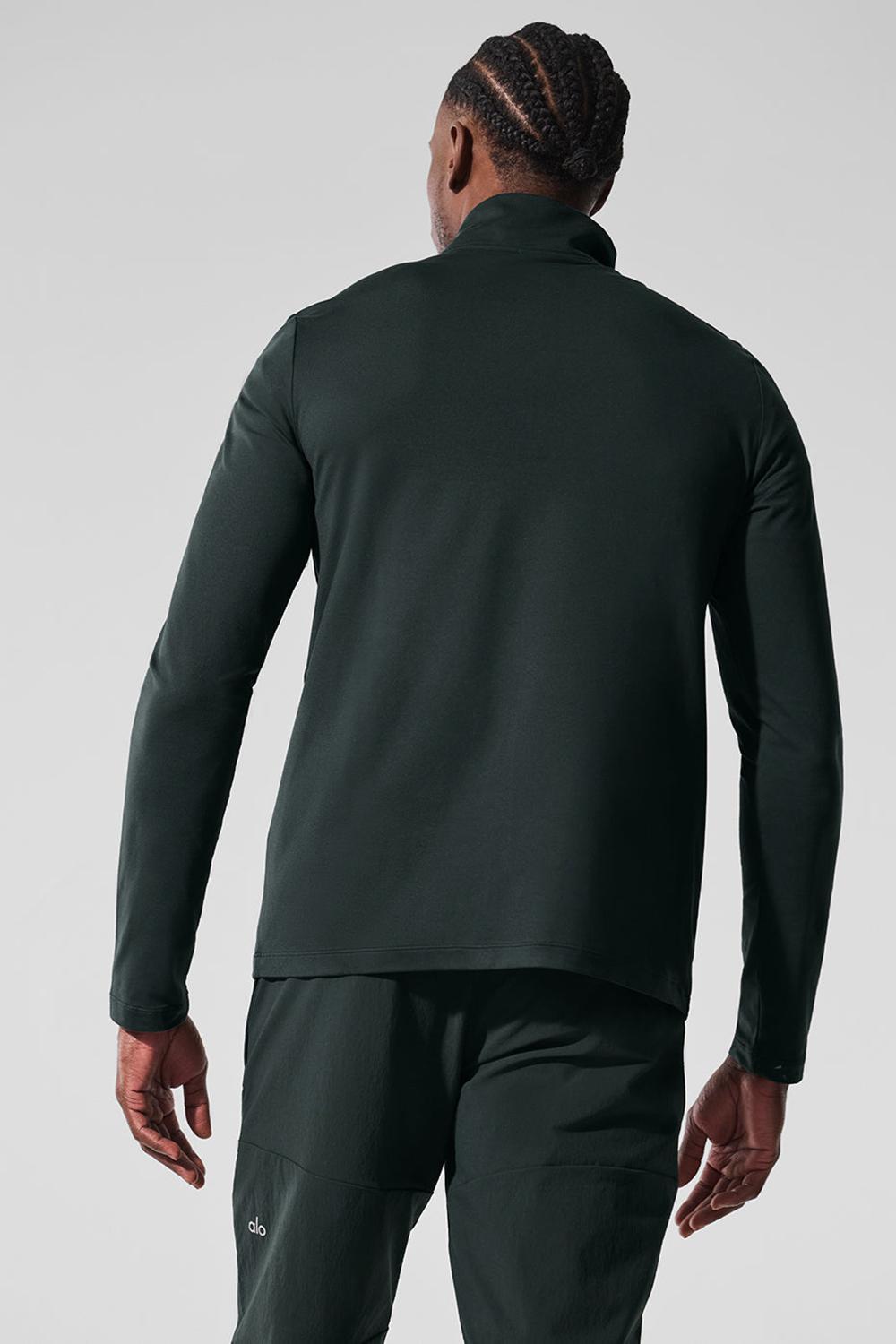 Camisetas Manga Larga Alo Yoga Conquer 1/4 Zip Reform Hombre Verde | Colombia  GLVZ-21578