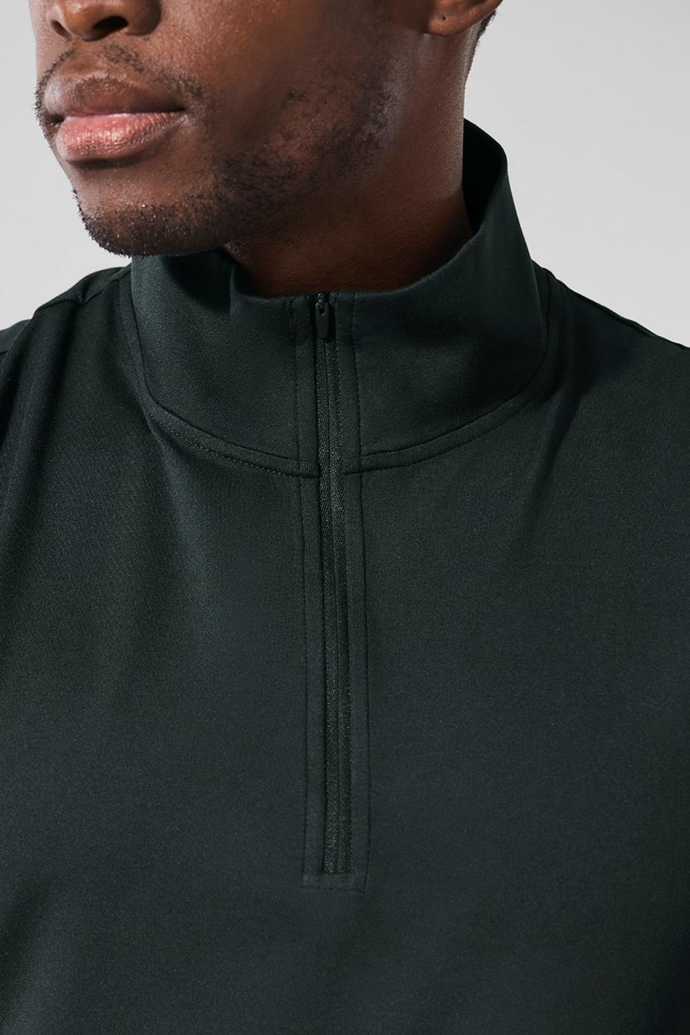 Camisetas Manga Larga Alo Yoga Conquer 1/4 Zip Reform Hombre Verde | Colombia  GLVZ-21578