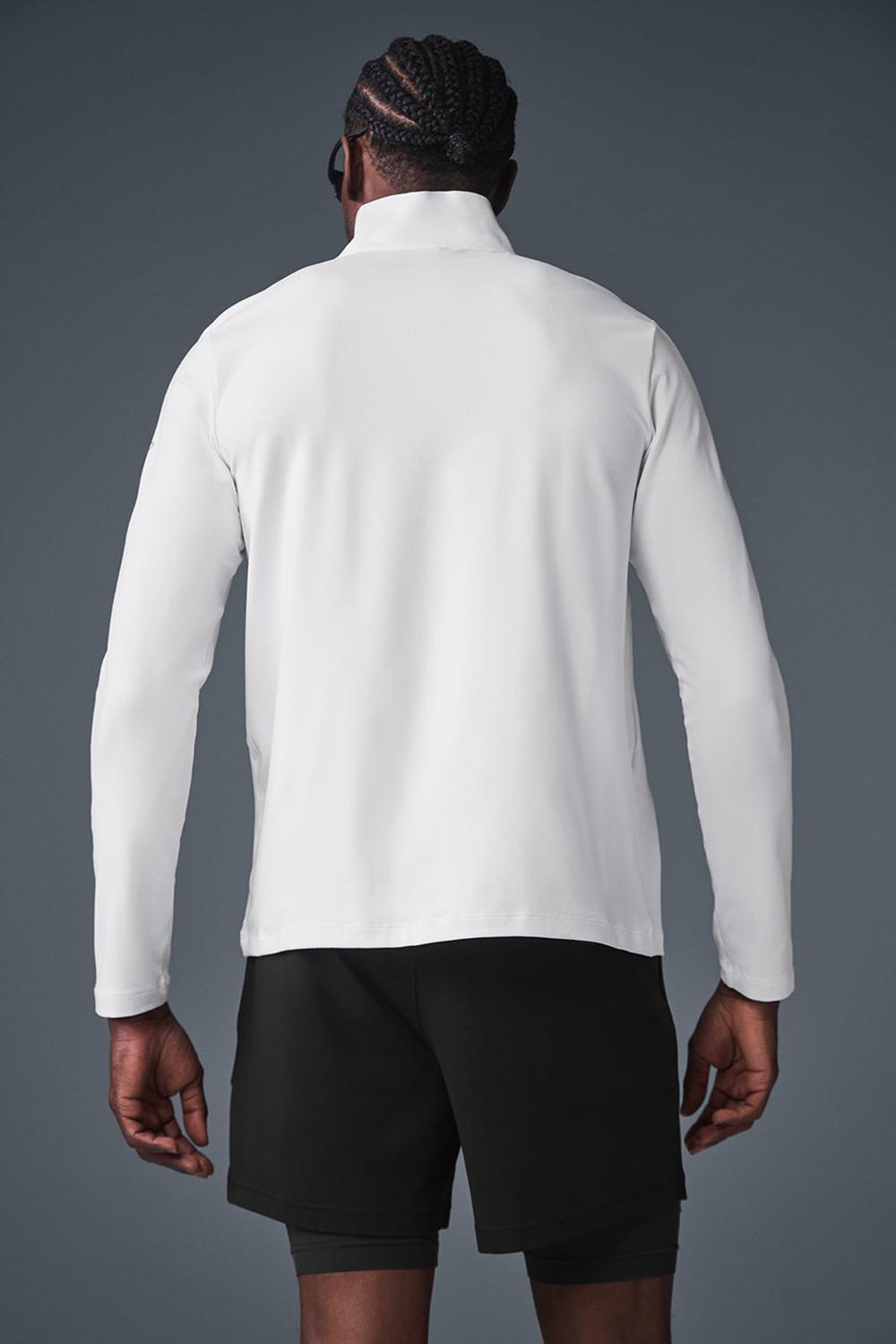 Camisetas Manga Larga Alo Yoga Conquer 1/4 Zip Reform Hombre Blancas | Colombia  DSPJ-32041