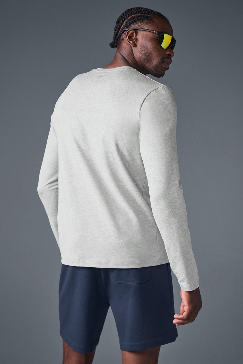 Camisetas Manga Larga Alo Yoga Conquer Reform Crewneck Hombre Gris | Colombia  ATNJ-16908