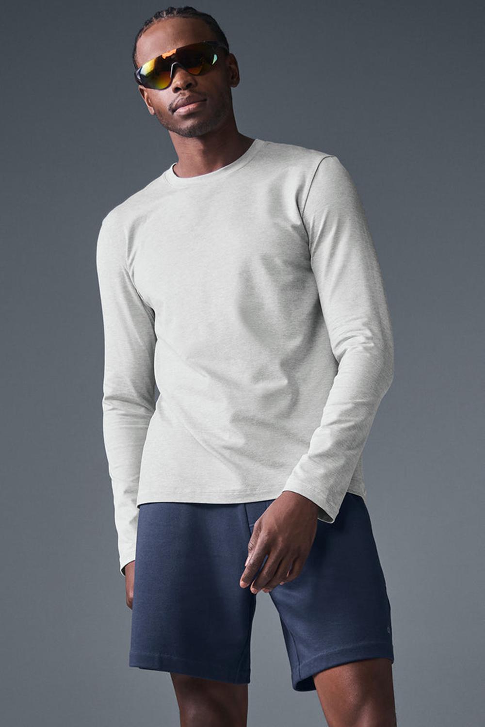 Camisetas Manga Larga Alo Yoga Conquer Reform Crewneck Hombre Gris | Colombia  ATNJ-16908
