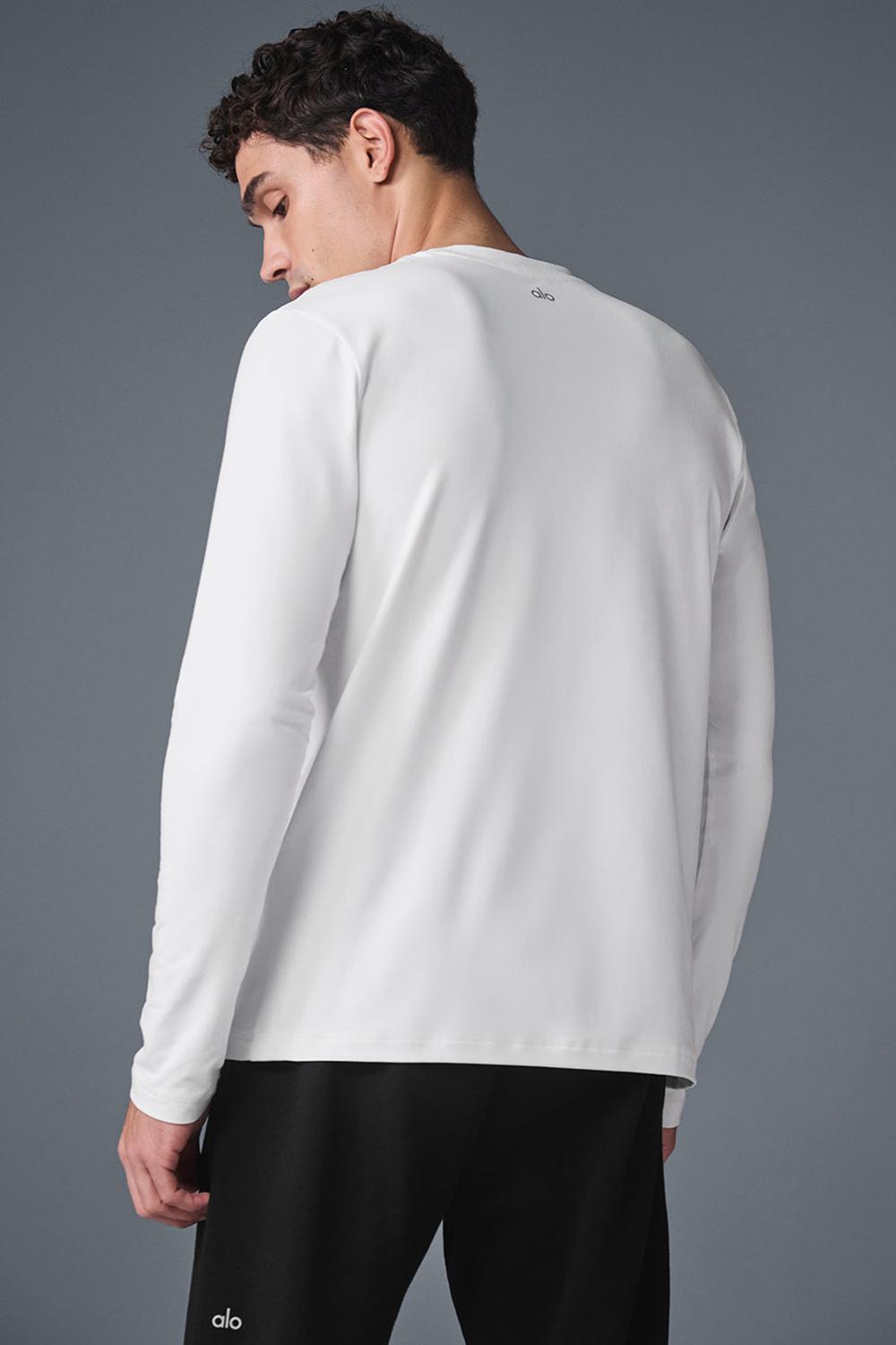 Camisetas Manga Larga Alo Yoga Conquer Reform Crewneck Hombre Blancas | Colombia  VFEJ-13075