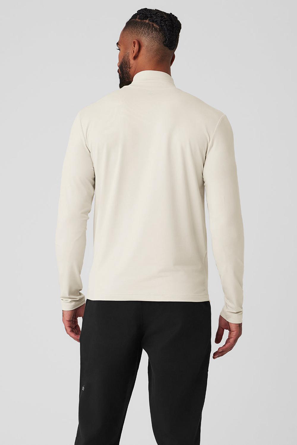 Camisetas Manga Larga Alo Yoga Conquer Reform Mock Neck Hombre Bone | Colombia  EWVU-46219