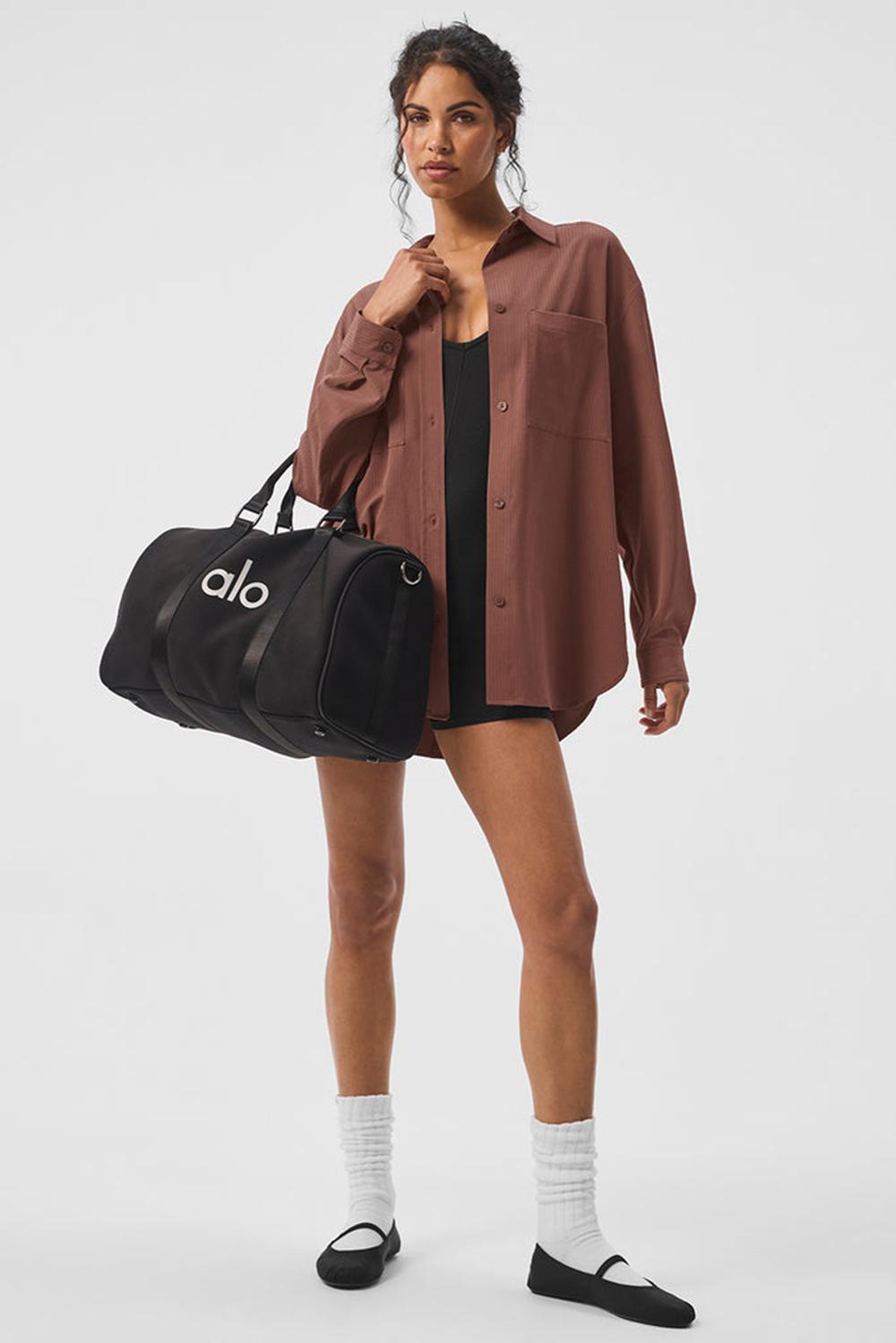 Camisetas Manga Larga Alo Yoga Dreamscape Button Down Mujer Chestnut | Colombia  SGIF-26845