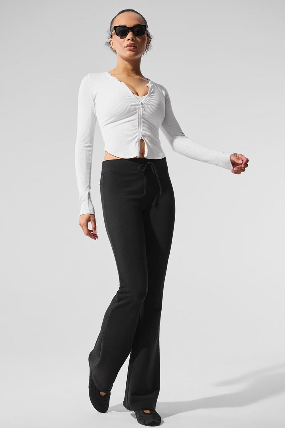 Camisetas Manga Larga Alo Yoga Ribbed Stardust Mujer Blancas | Colombia  VCYA-51290