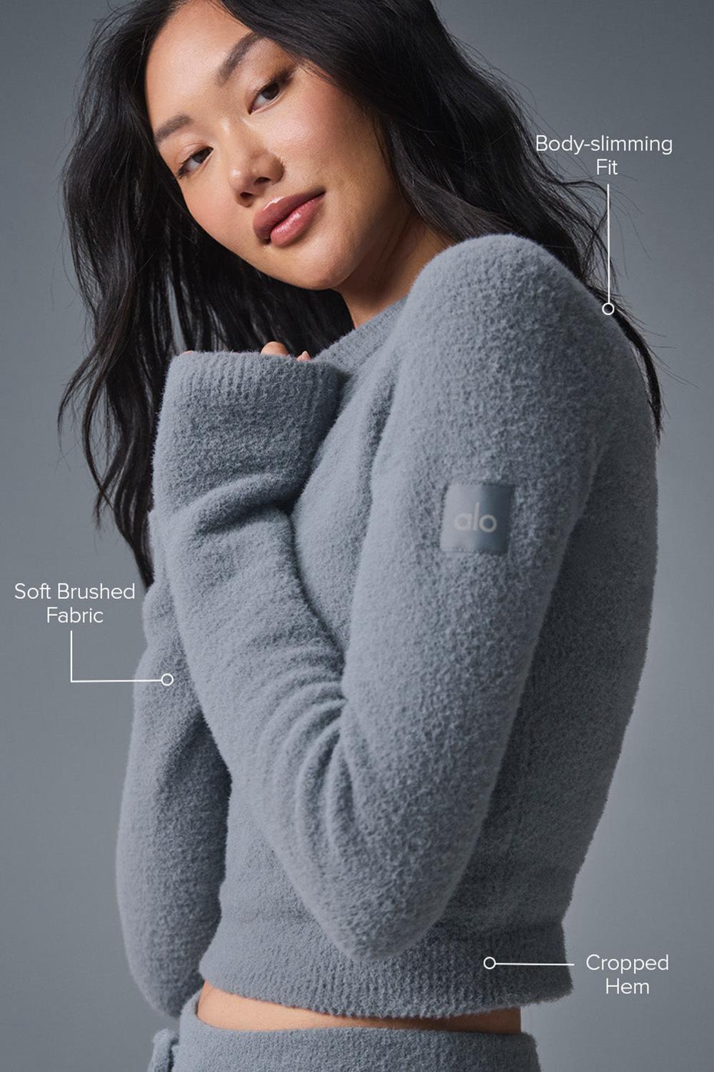 Camisetas Manga Larga Alo Yoga Snuggle Up Mujer Gris | Colombia  DRMA-64321