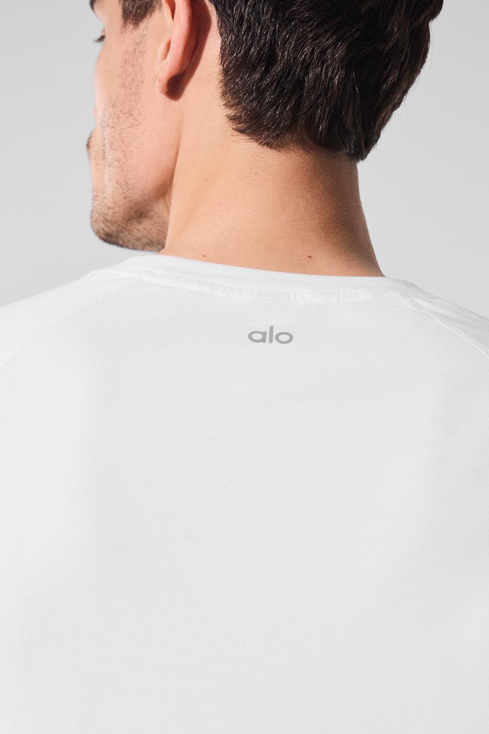Camisetas Manga Larga Alo Yoga Vapor Crewneck Hombre Blancas | Colombia  OJZB-98613