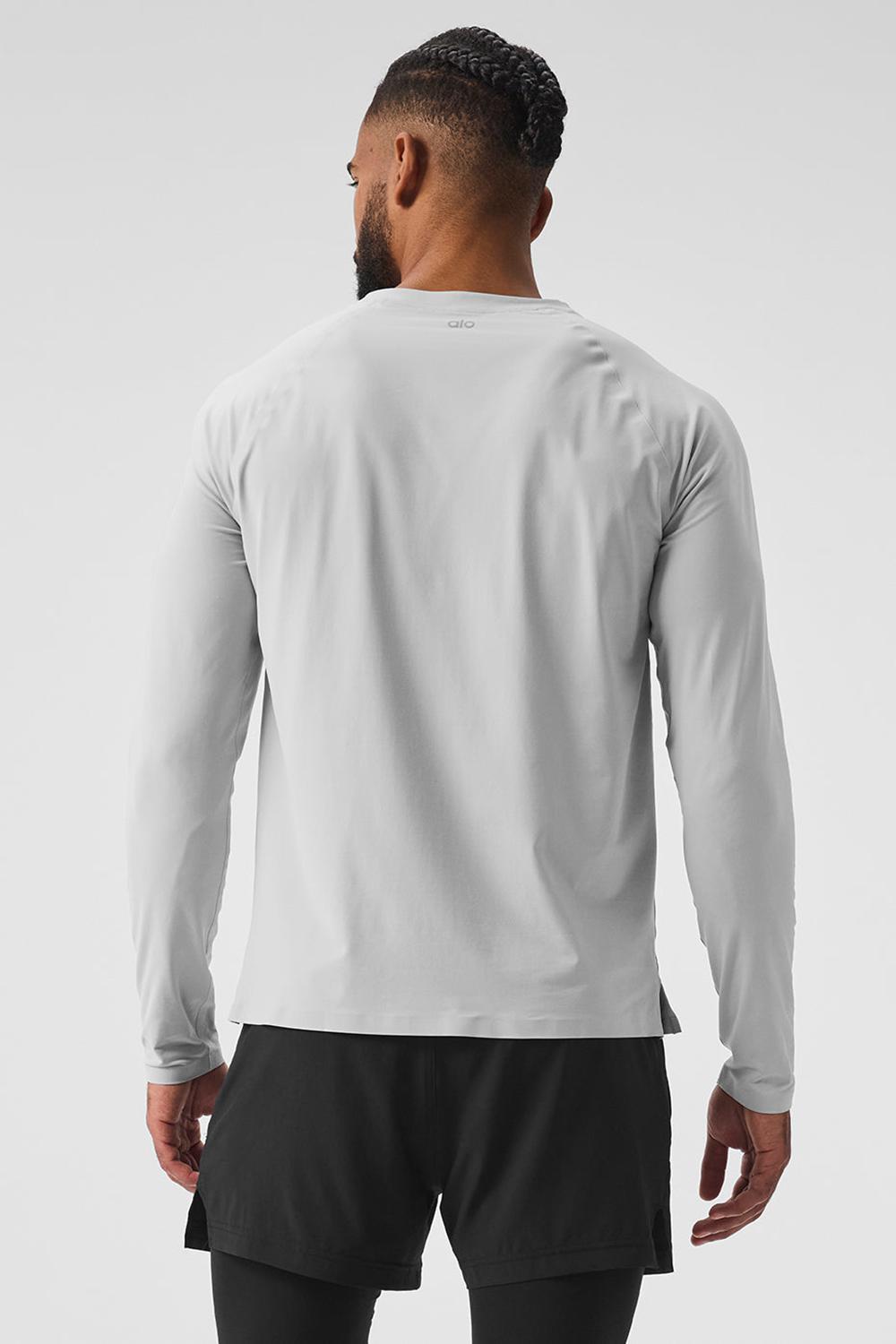 Camisetas Running Alo Yoga Idol Long Sleeve Performance Hombre Titanium | Colombia  EXCH-40693
