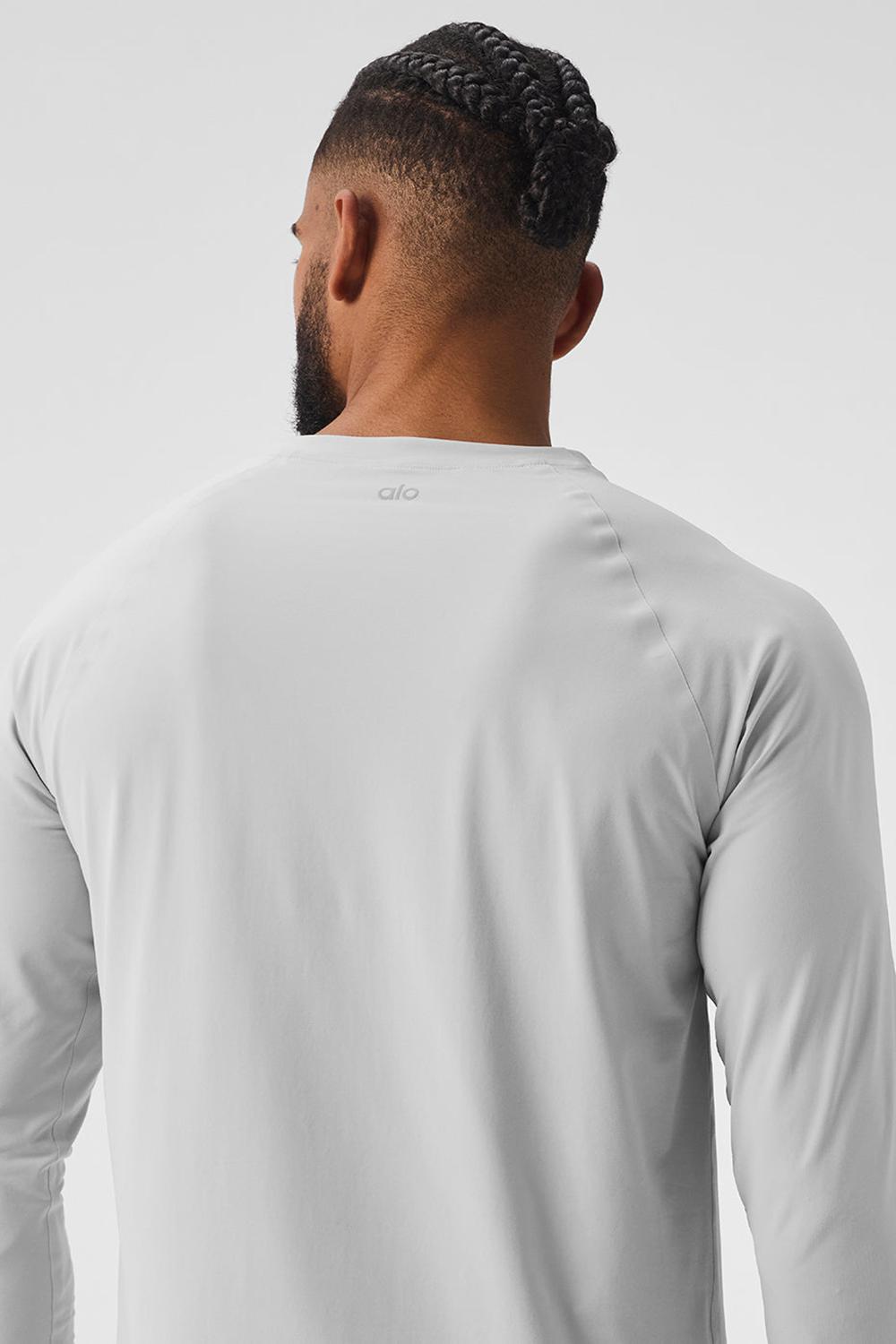 Camisetas Running Alo Yoga Idol Long Sleeve Performance Hombre Titanium | Colombia  EXCH-40693
