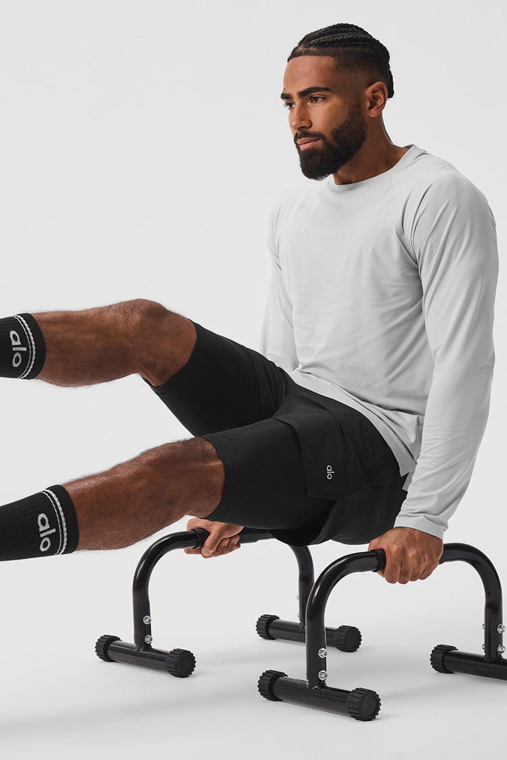 Camisetas Running Alo Yoga Idol Long Sleeve Performance Hombre Titanium | Colombia  EXCH-40693