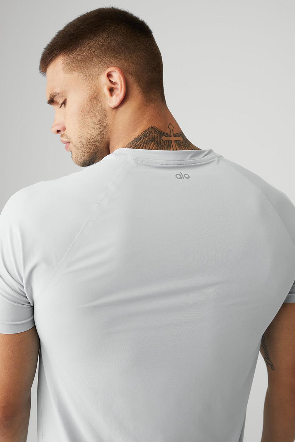 Camisetas Running Alo Yoga Idol Performance Hombre Titanium | Colombia  MDRB-67495