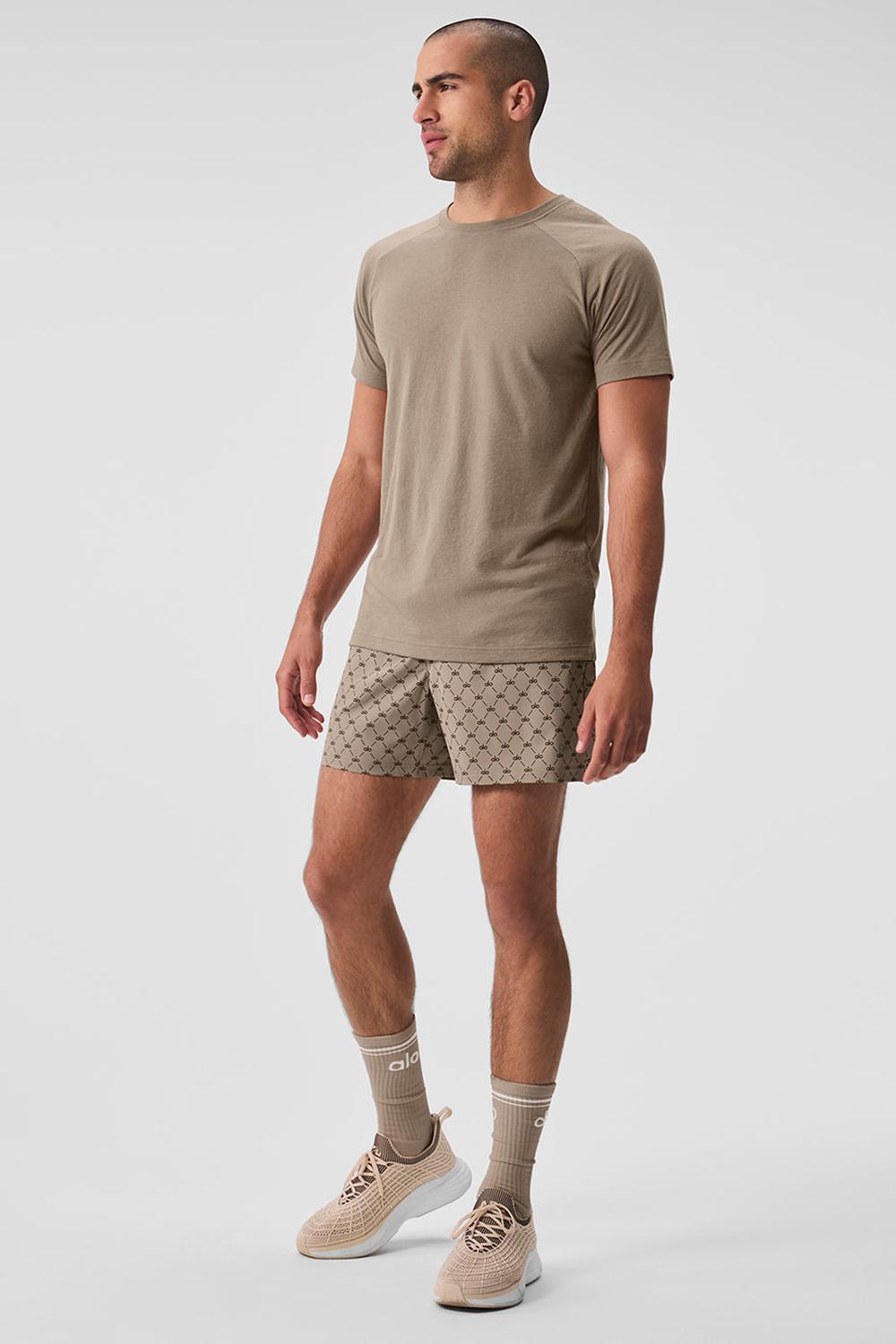 Camisetas Running Alo Yoga The Triumph Crew Neck Hombre Gravel | Colombia  BGWQ-72860