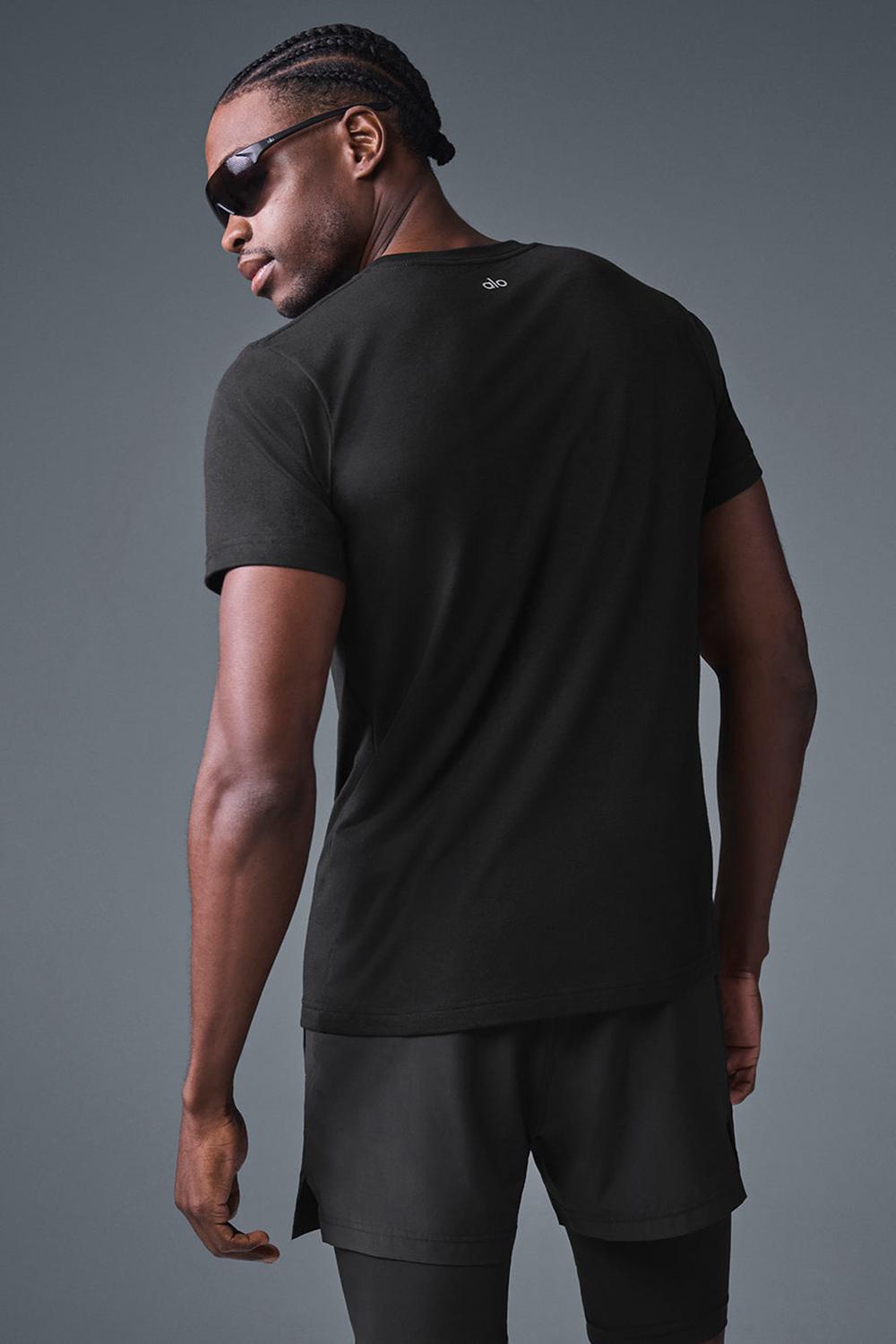 Camisetas Running Alo Yoga Triumph Hombre Negras | Colombia  NJSD-95872