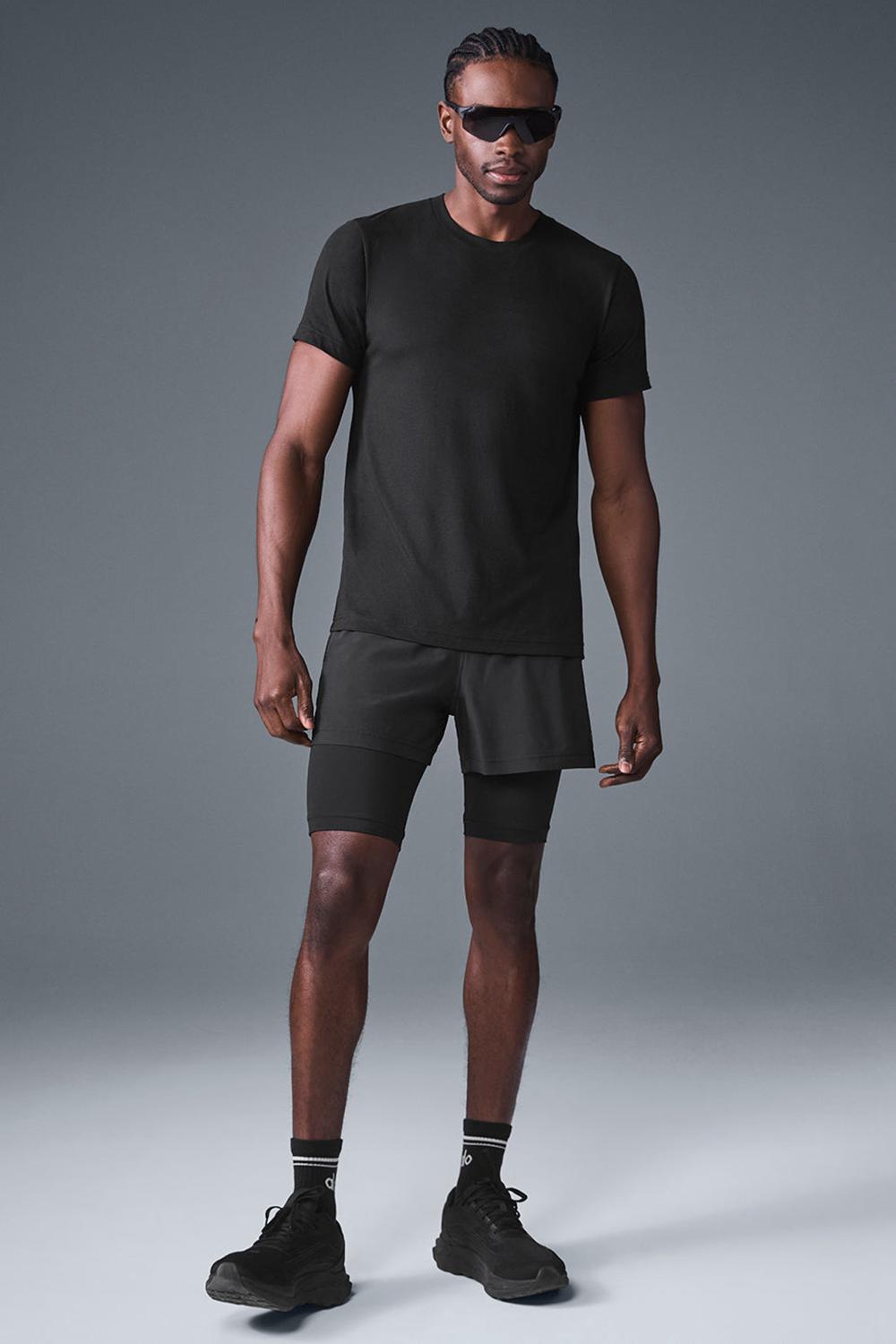 Camisetas Running Alo Yoga Triumph Hombre Negras | Colombia  NJSD-95872