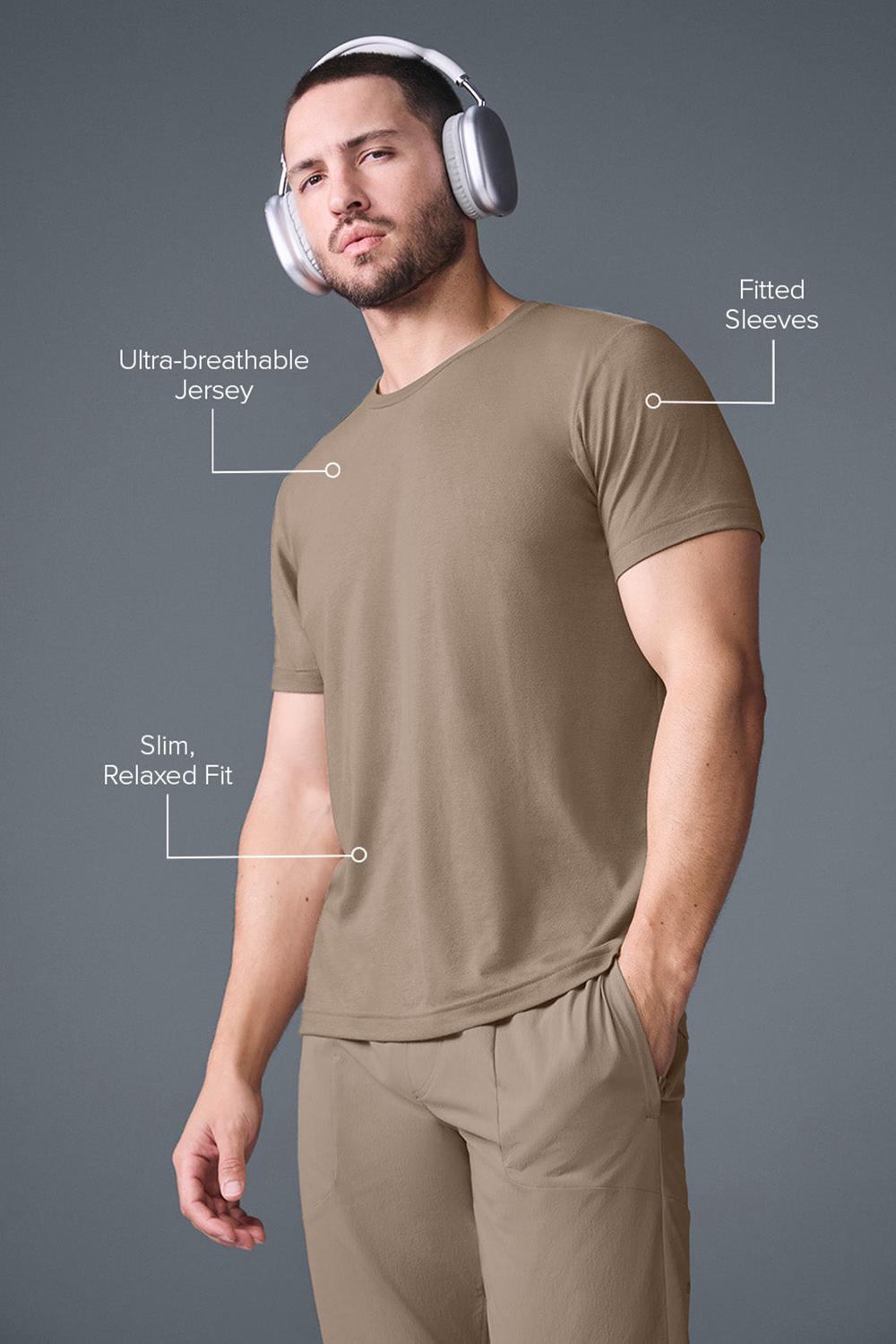 Camisetas Running Alo Yoga Triumph Hombre Gravel | Colombia  KHOZ-85167