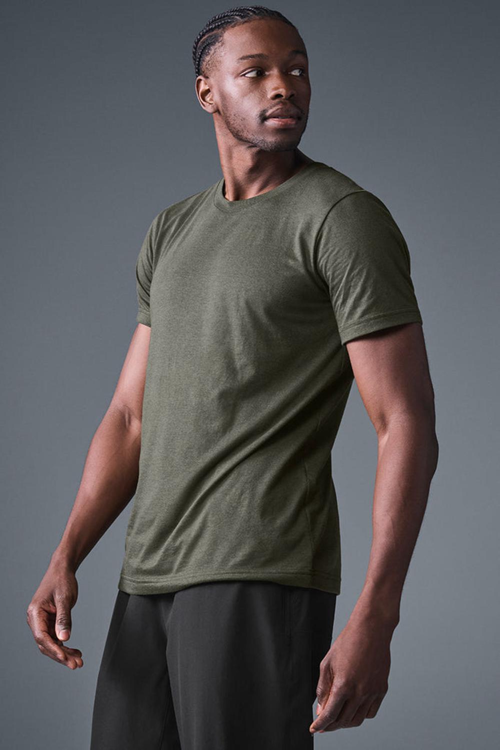 Camisetas Running Alo Yoga Triumph Hombre Verde | Colombia  SDTB-98504