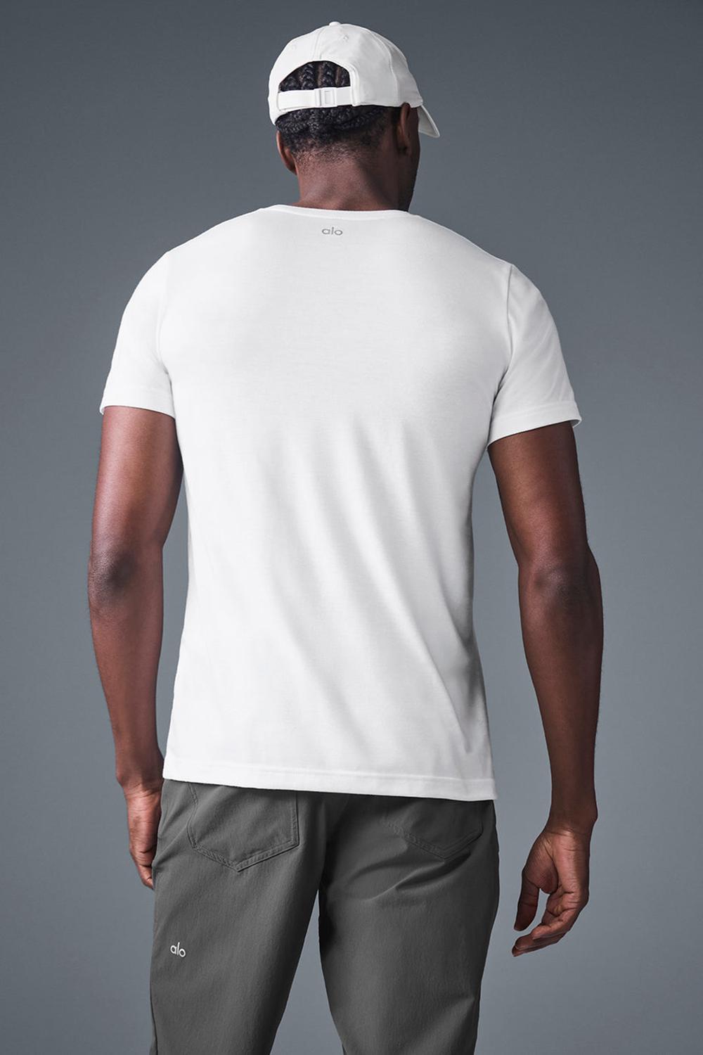 Camisetas Running Alo Yoga Triumph Hombre Blancas | Colombia  UQZR-28074