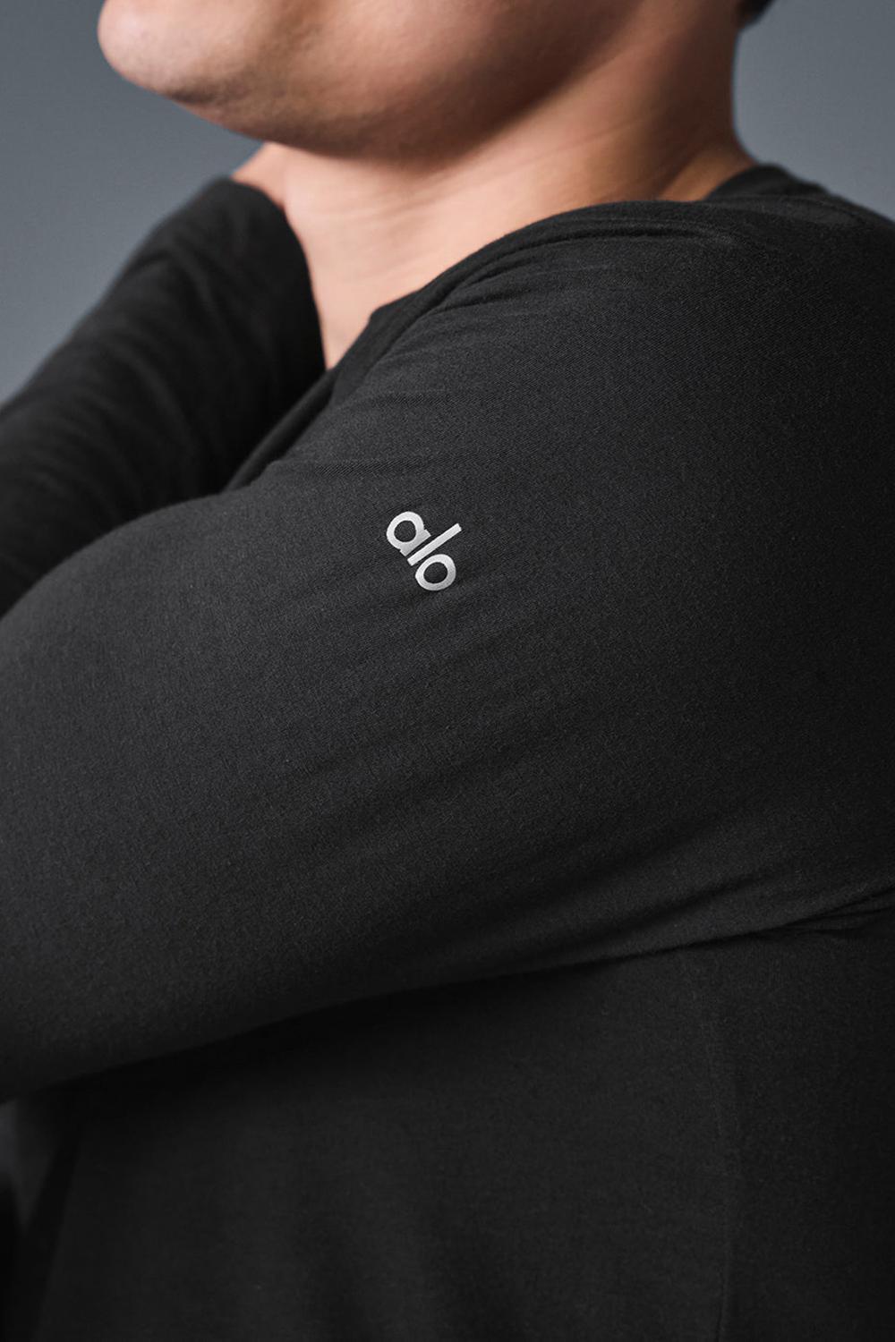 Camisetas Running Alo Yoga Triumph Long Sleeve Hombre Negras | Colombia  BVJP-05649