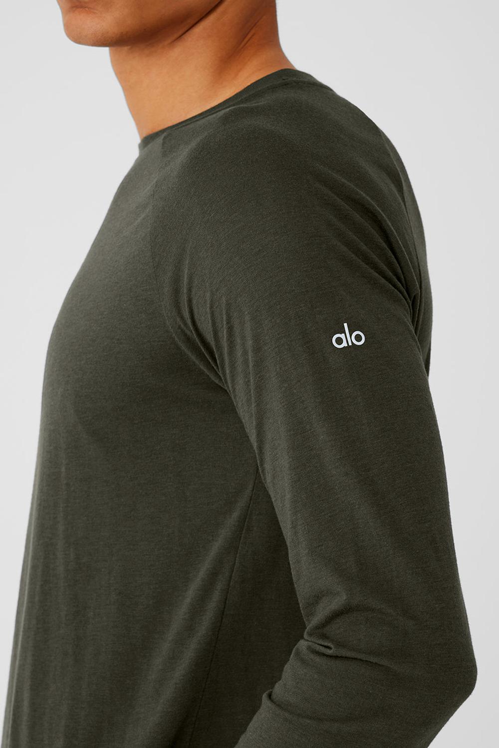 Camisetas Running Alo Yoga Triumph Long Sleeve Hombre Verde | Colombia  SAHB-16735