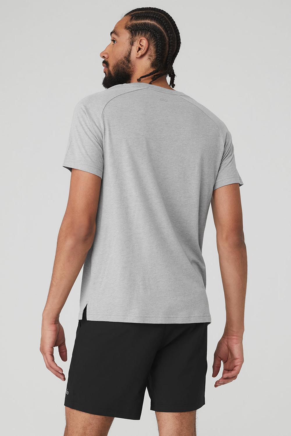 Camisetas Running Alo Yoga Triumph Raglan Hombre Gris | Colombia  BTDY-38240