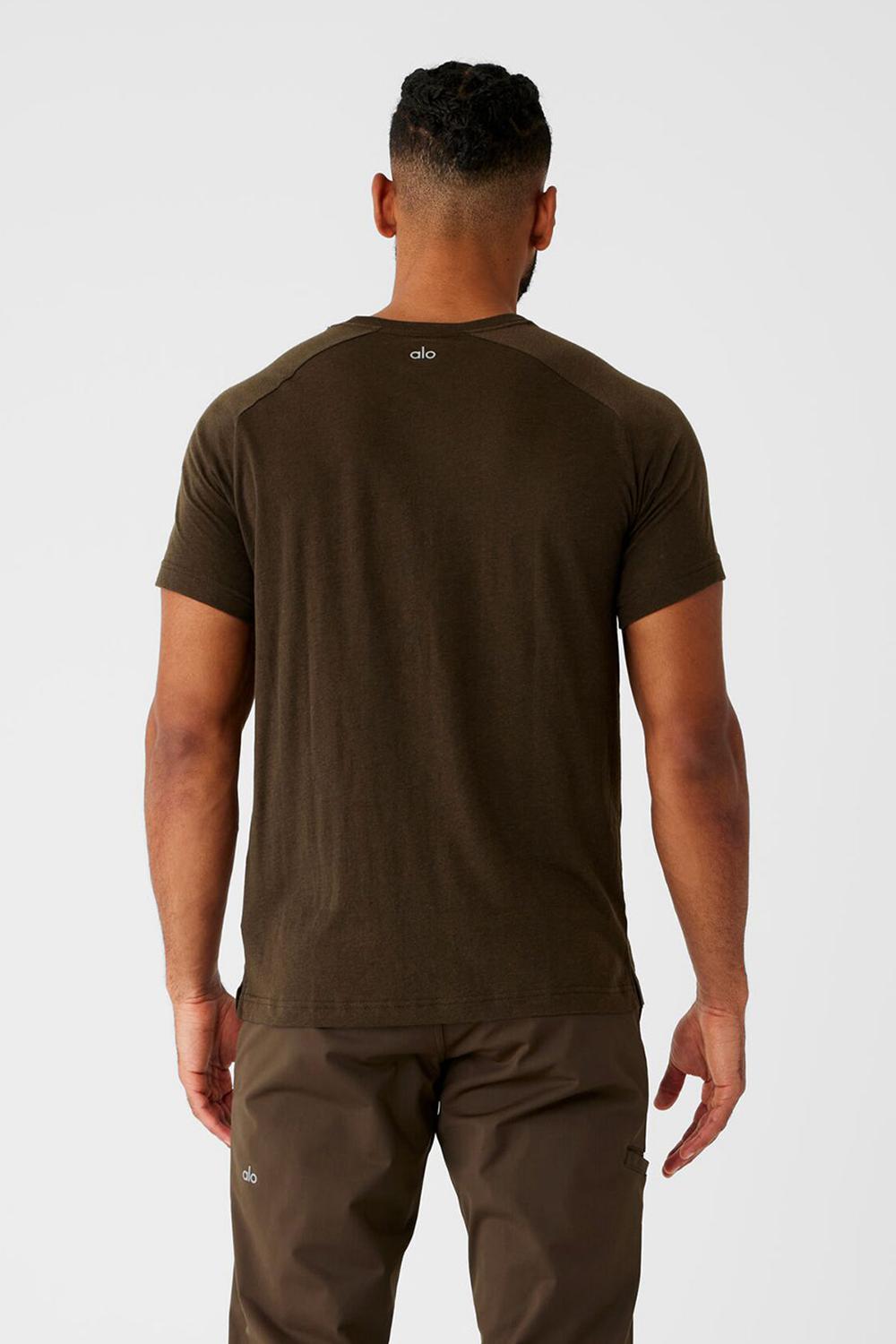 Camisetas Running Alo Yoga Triumph Raglan Hombre Espresso | Colombia  PGDF-14963