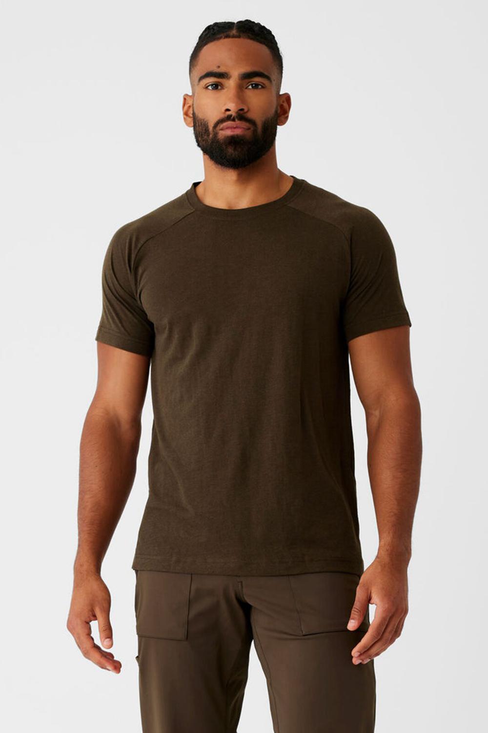 Camisetas Running Alo Yoga Triumph Raglan Hombre Espresso | Colombia  PGDF-14963