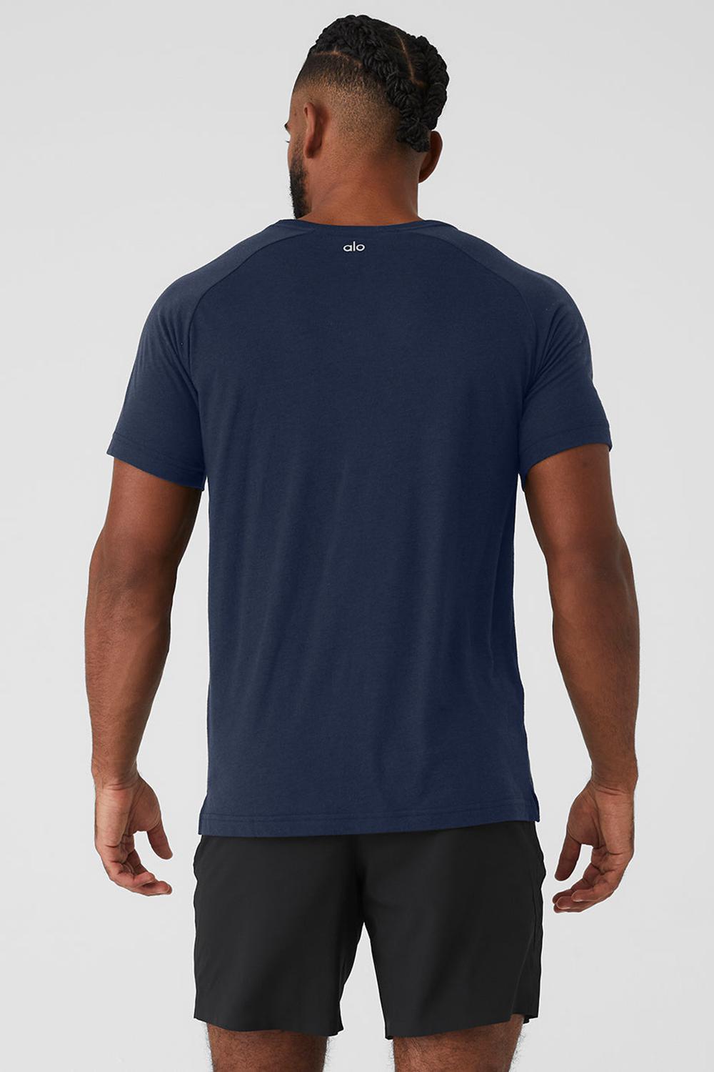 Camisetas Running Alo Yoga Triumph Raglan Hombre Azul Marino | Colombia  PSZF-59087