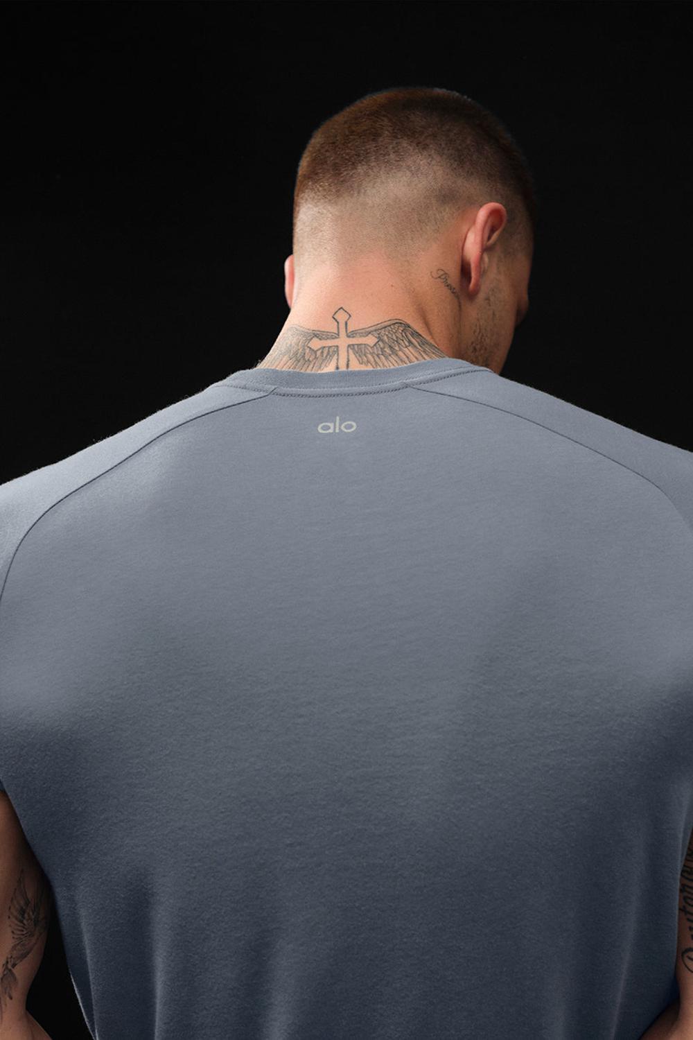 Camisetas Running Alo Yoga Triumph Raglan Hombre Gris | Colombia  AZCM-71623