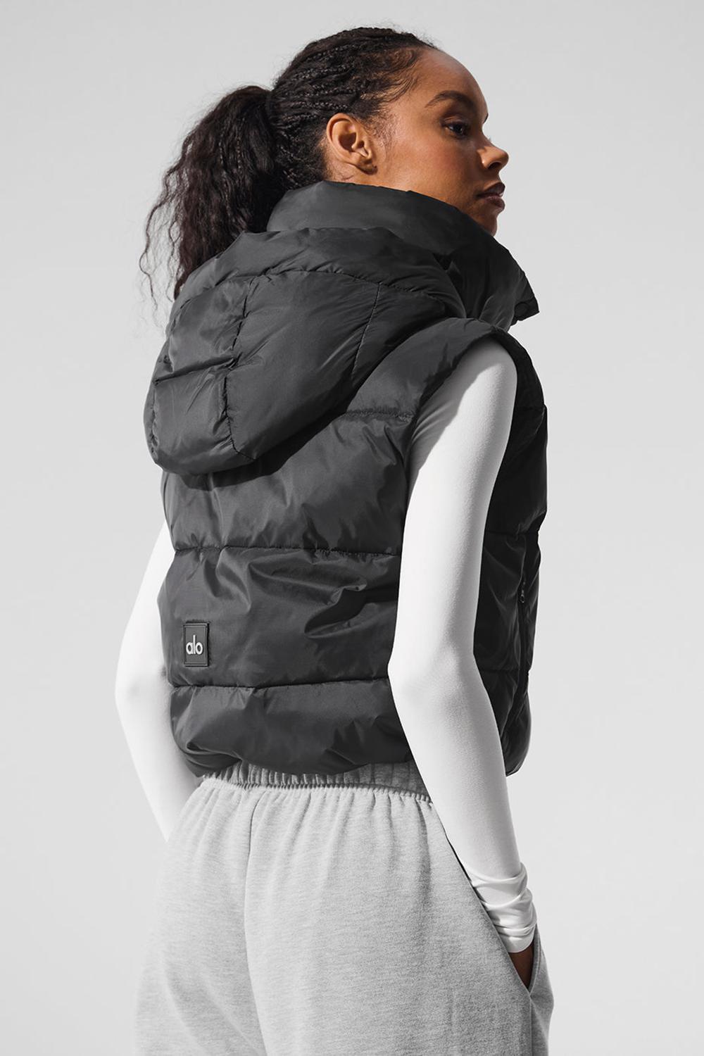 Chaleco Alo Yoga Gold Rush Puffer Mujer Negras | Colombia  KUSP-64713