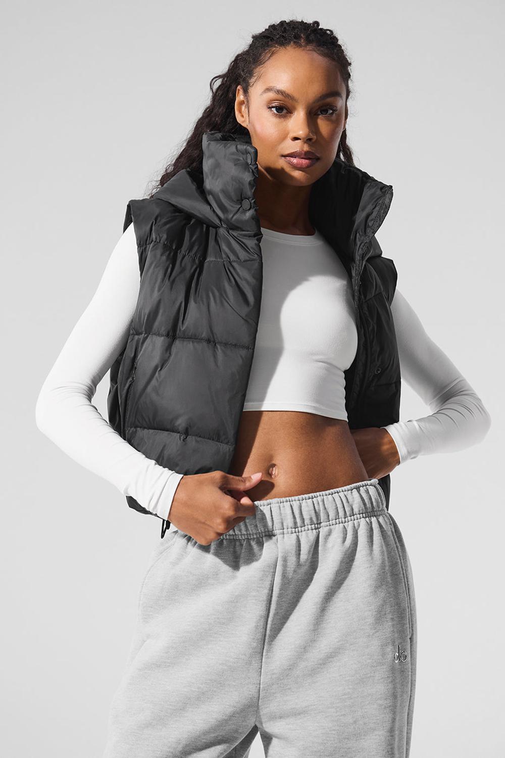 Chaleco Alo Yoga Gold Rush Puffer Mujer Negras | Colombia  KUSP-64713