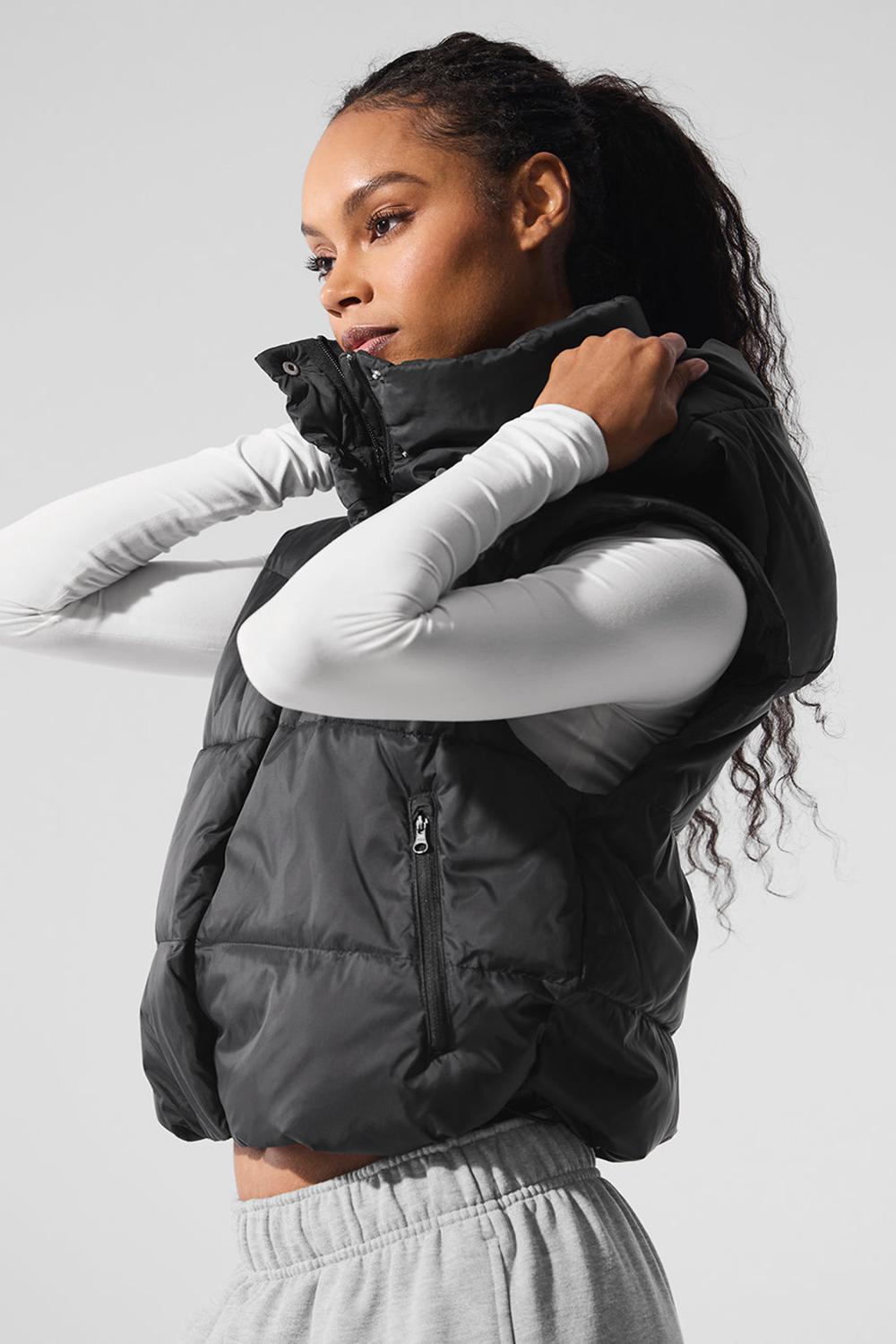 Chaleco Alo Yoga Gold Rush Puffer Mujer Negras | Colombia  KUSP-64713