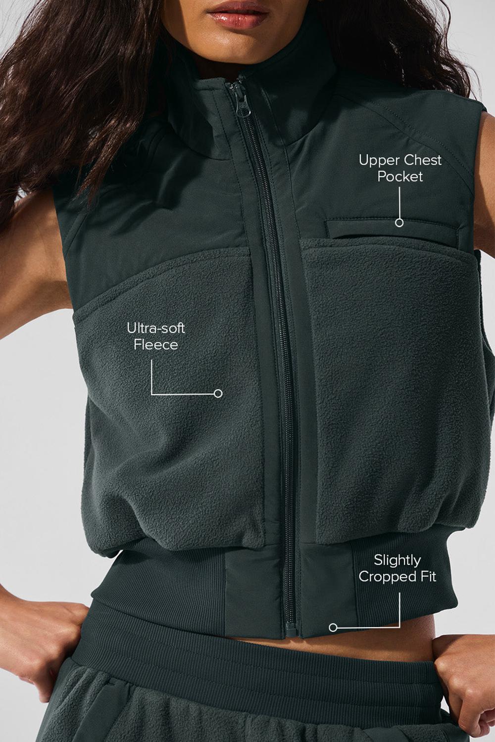 Chaleco Alo Yoga Polar Fleece Wintry Mix Mujer Verde | Colombia  JYTN-05867