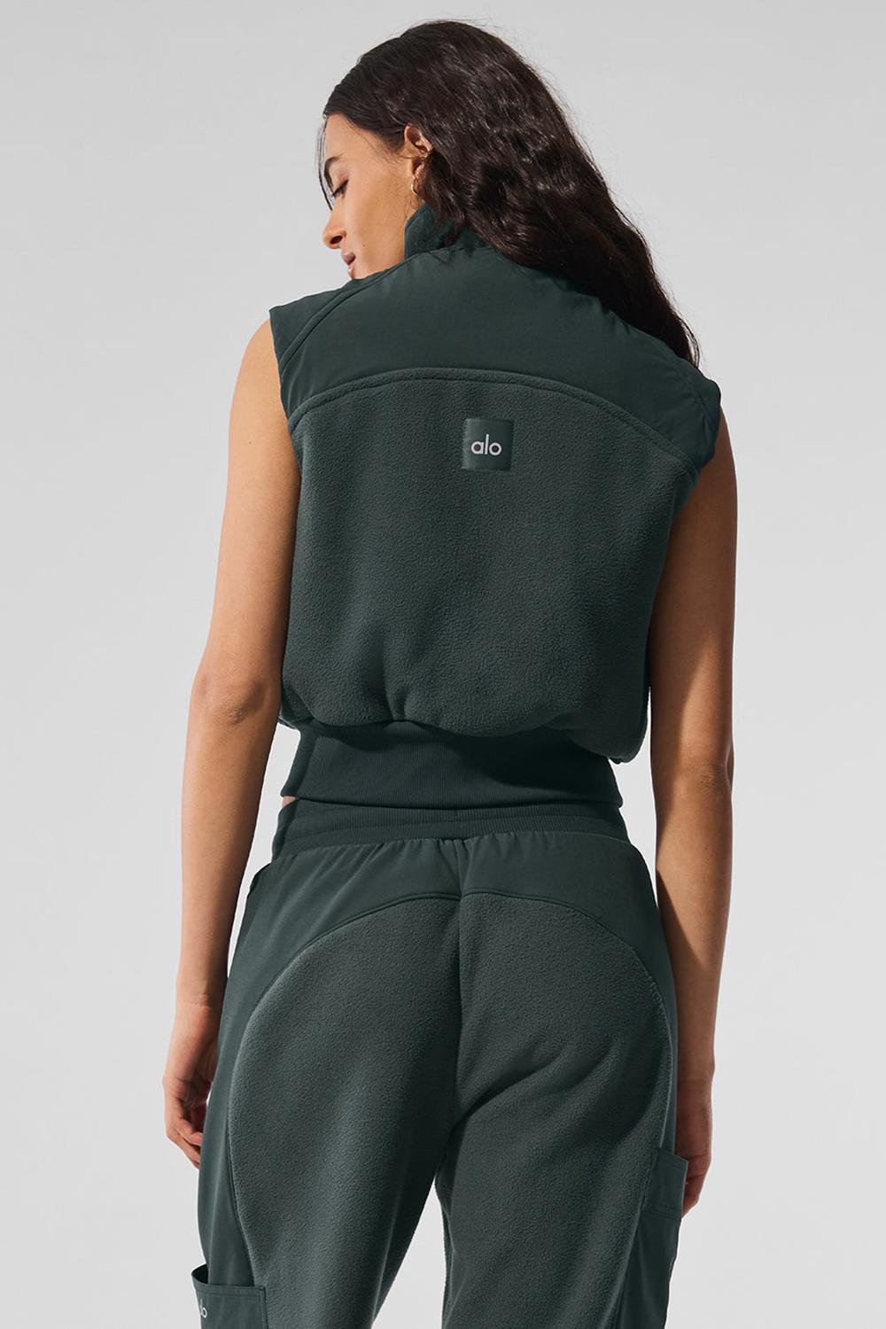 Chaleco Alo Yoga Polar Fleece Wintry Mix Mujer Verde | Colombia  JYTN-05867