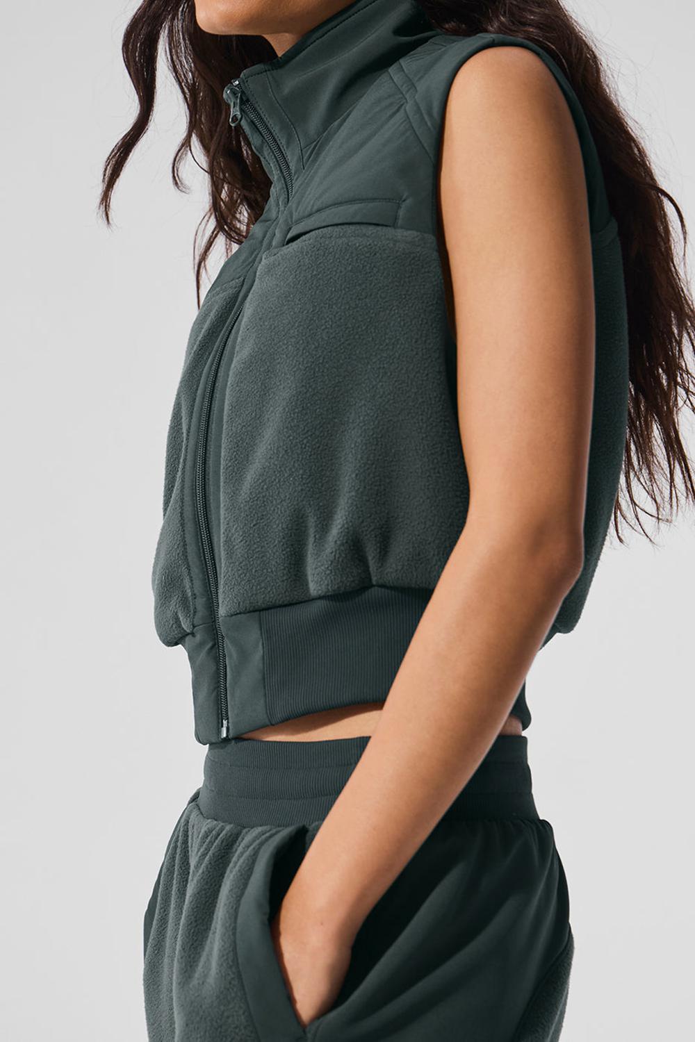 Chaleco Alo Yoga Polar Fleece Wintry Mix Mujer Verde | Colombia  JYTN-05867