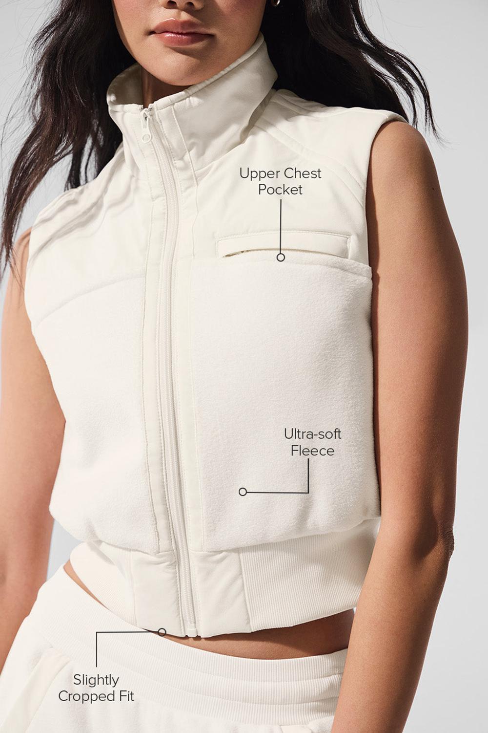 Chaleco Alo Yoga Polar Fleece Wintry Mix Mujer Ivory | Colombia  UIDK-58936