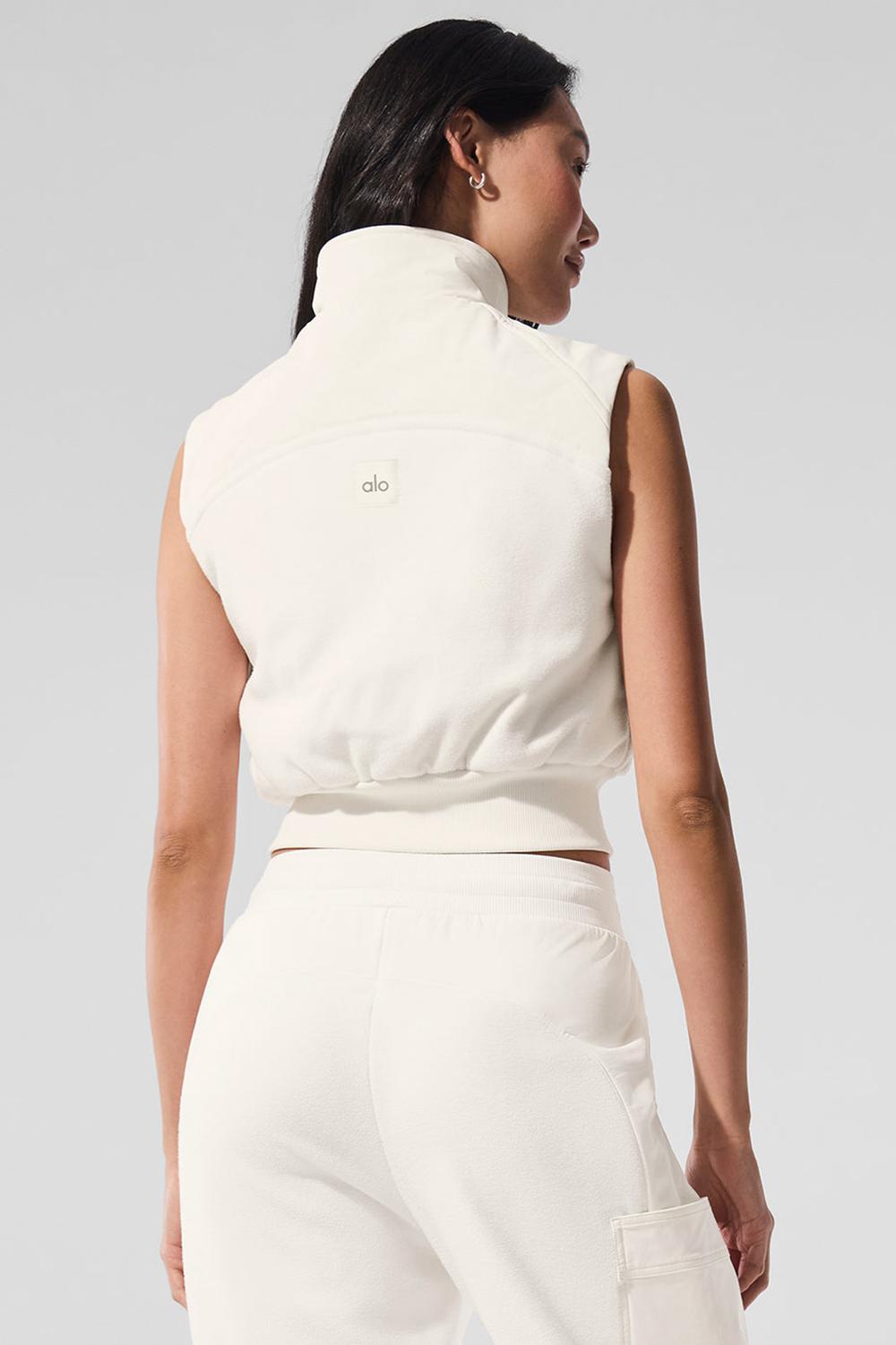 Chaleco Alo Yoga Polar Fleece Wintry Mix Mujer Ivory | Colombia  UIDK-58936
