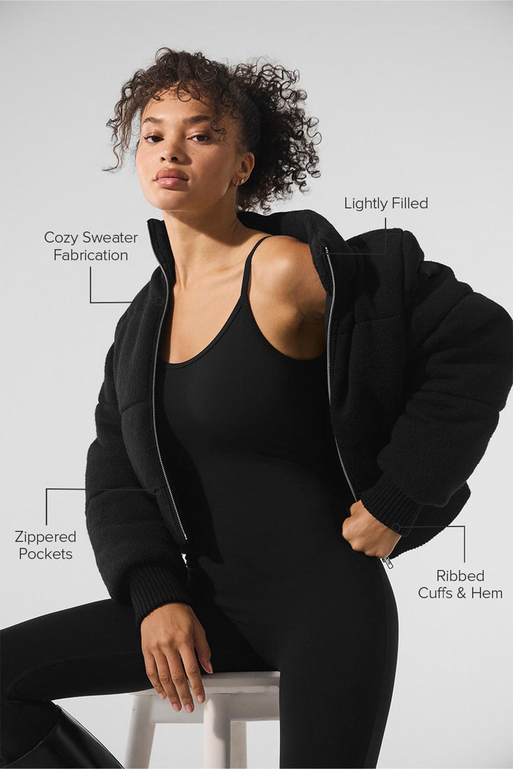 Chaqueta Puffer Alo Yoga Darling Sweater Mujer Negras | Colombia  SENY-67409