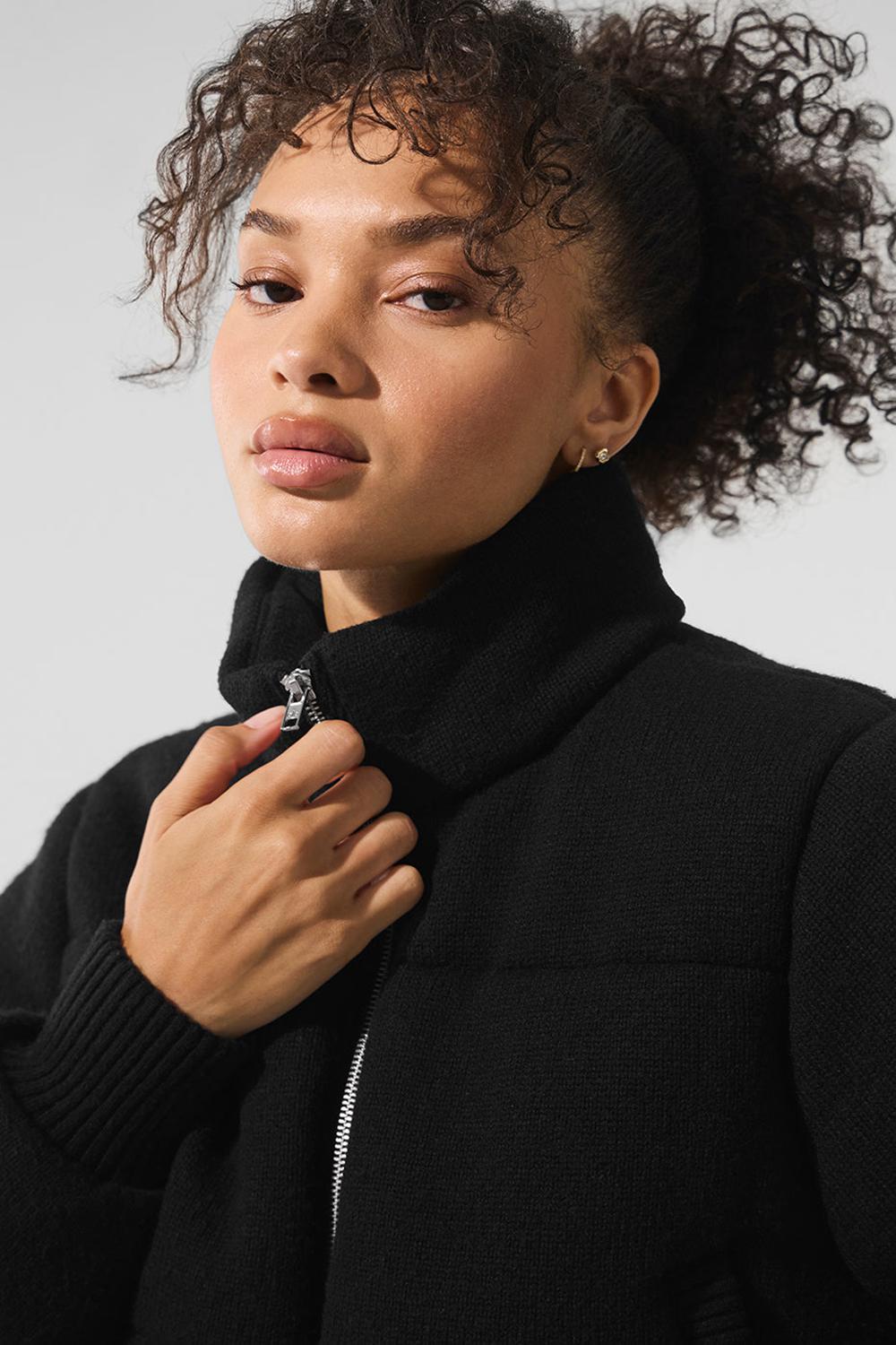 Chaqueta Puffer Alo Yoga Darling Sweater Mujer Negras | Colombia  SENY-67409