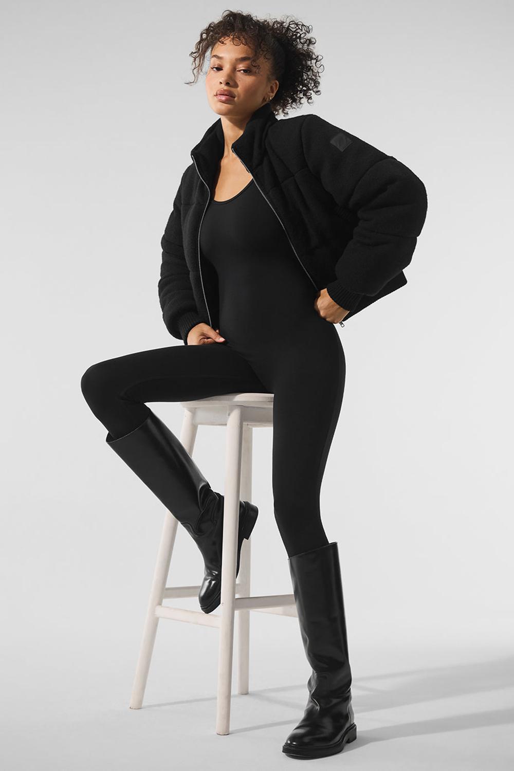 Chaqueta Puffer Alo Yoga Darling Sweater Mujer Negras | Colombia  SENY-67409
