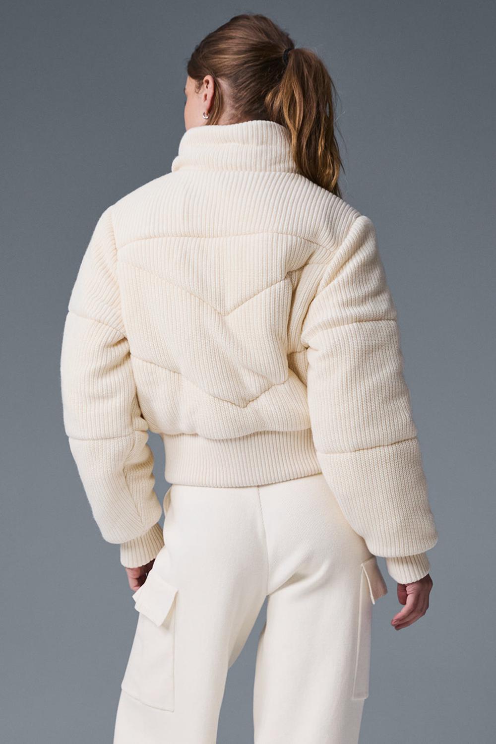 Chaqueta Puffer Alo Yoga Darling Sweater Mujer Ivory | Colombia  MYFD-73804