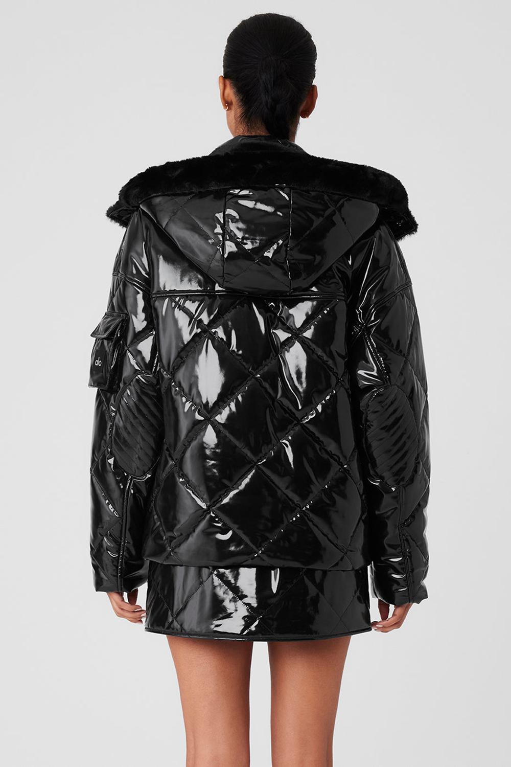 Chaqueta Puffer Alo Yoga Snomoto Mujer Negras | Colombia  APOR-78540